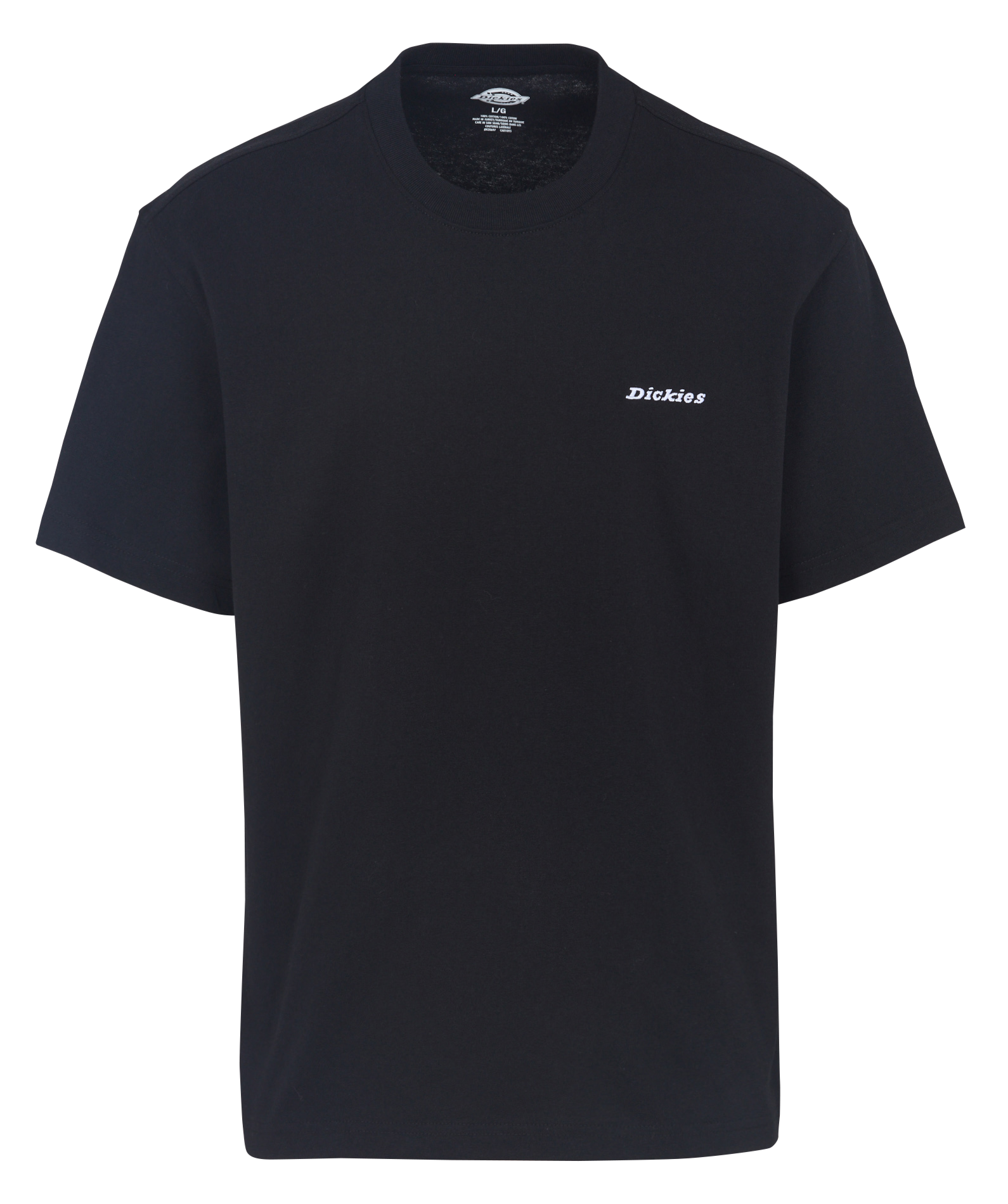 Tee-shirt ample col rond brodé en coton DICKIES Noir