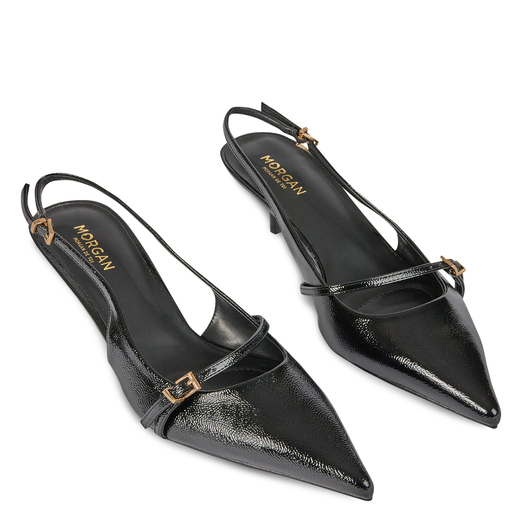 Escarpins en cuir vernis MORGAN Noir