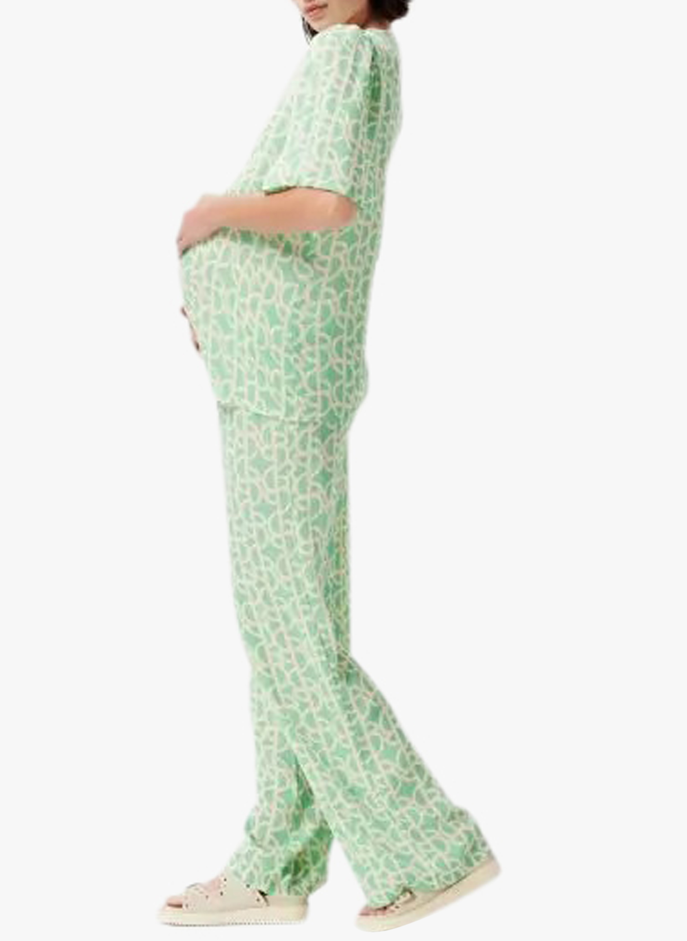 Pantalon fluide imprimé  SUPERMOM Vert