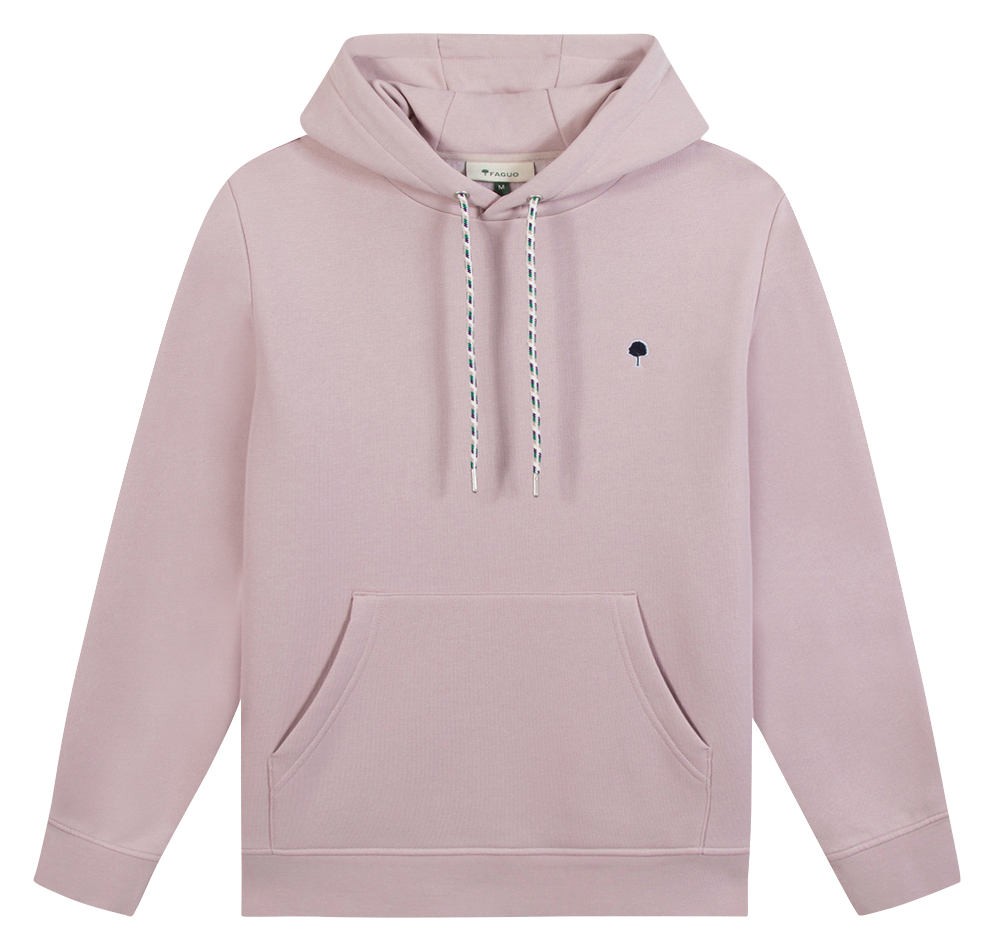 Sweat droit col rond à capuche en coton mélangé FAGUO Pink