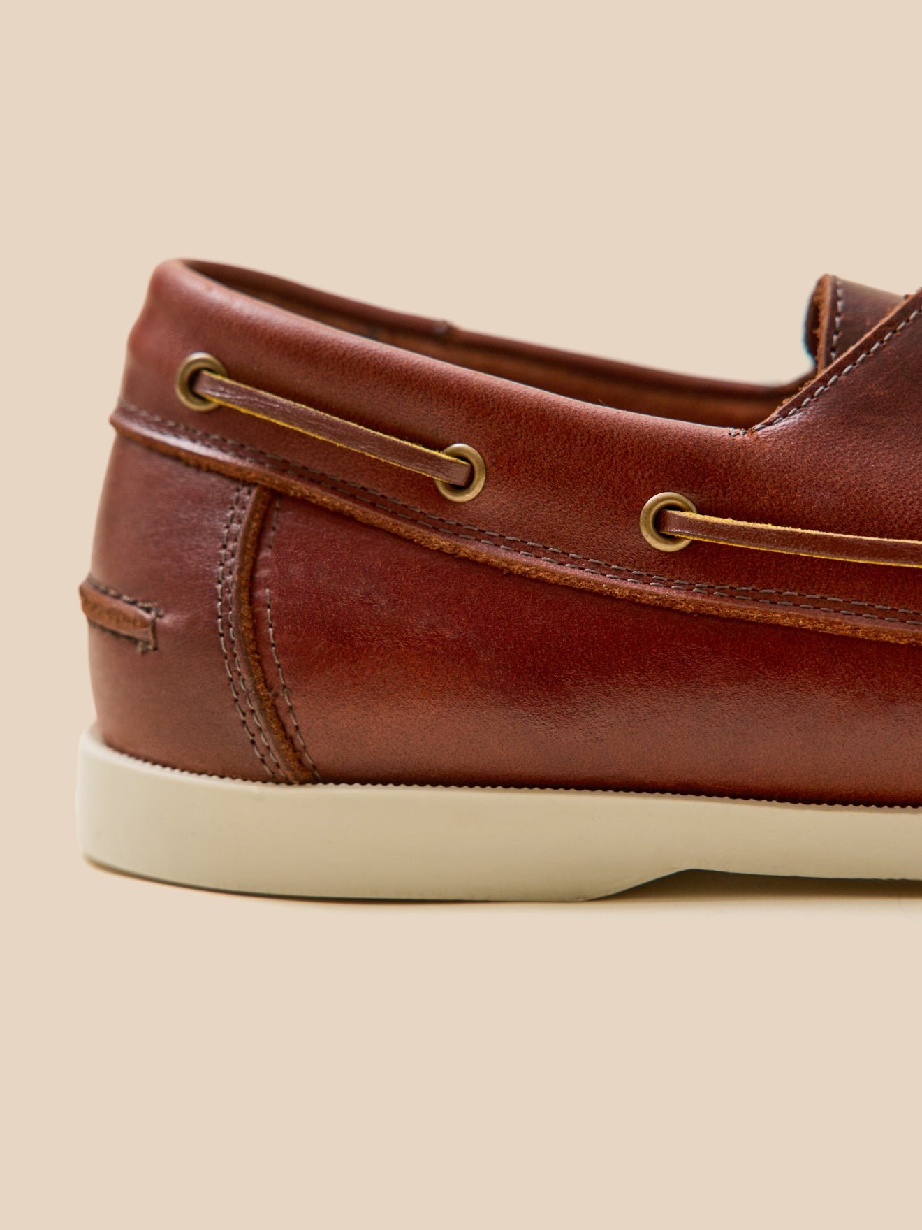 Chaussures bateau cuir CYRILLUS Marron