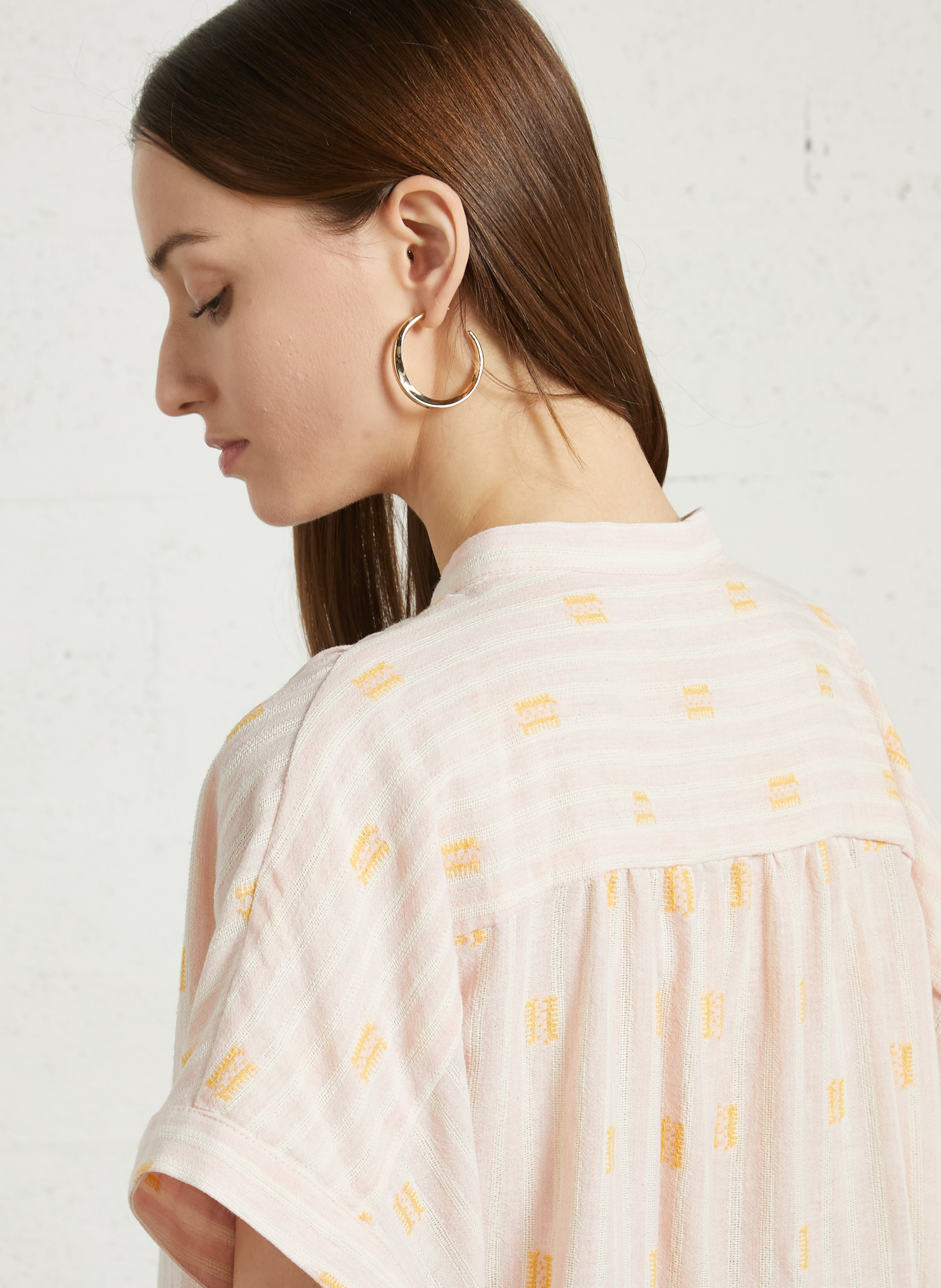 Bedrucktes Hemd mit klassischem Kragen SACRECOEUR Rosa