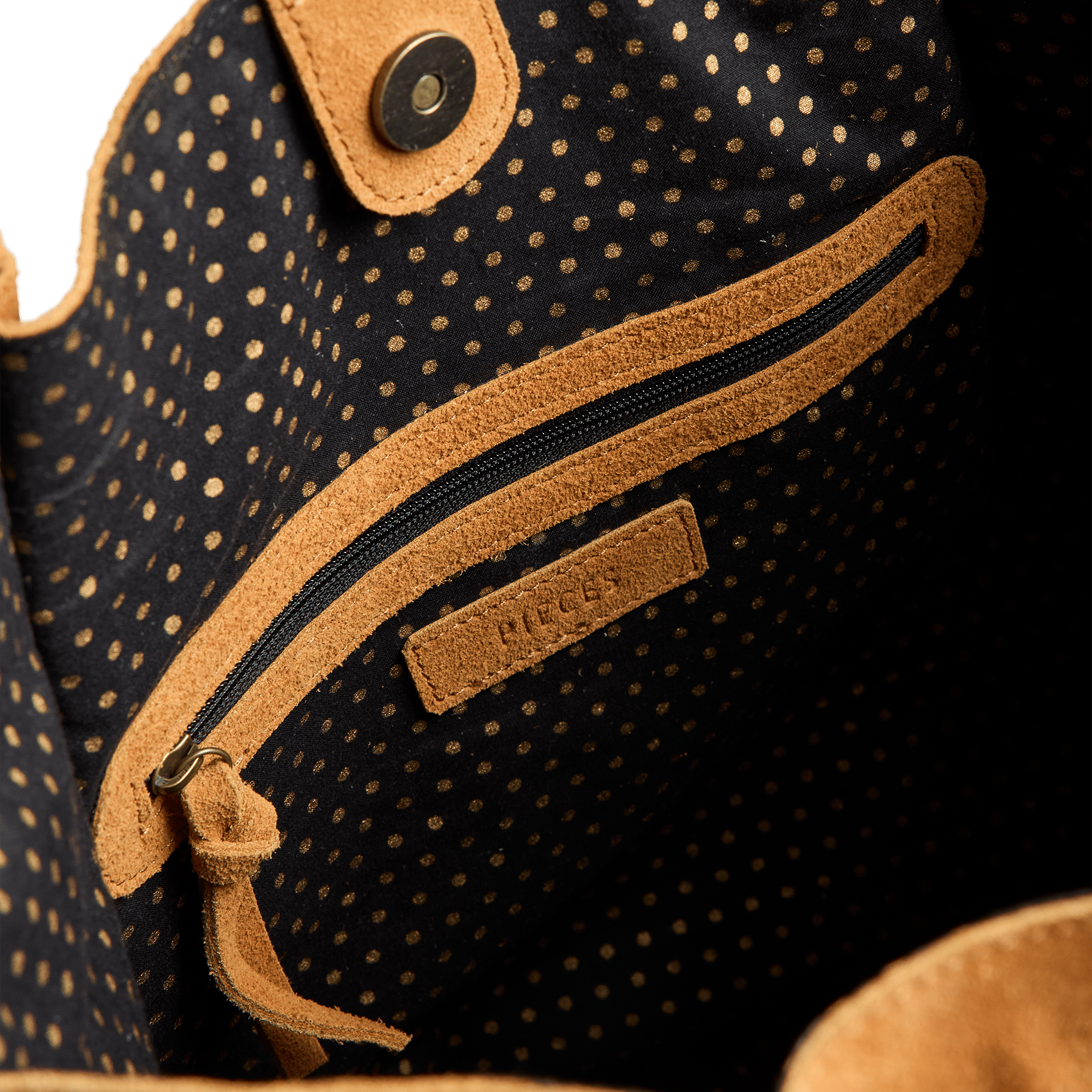 Suède shopper PIECES Bruin