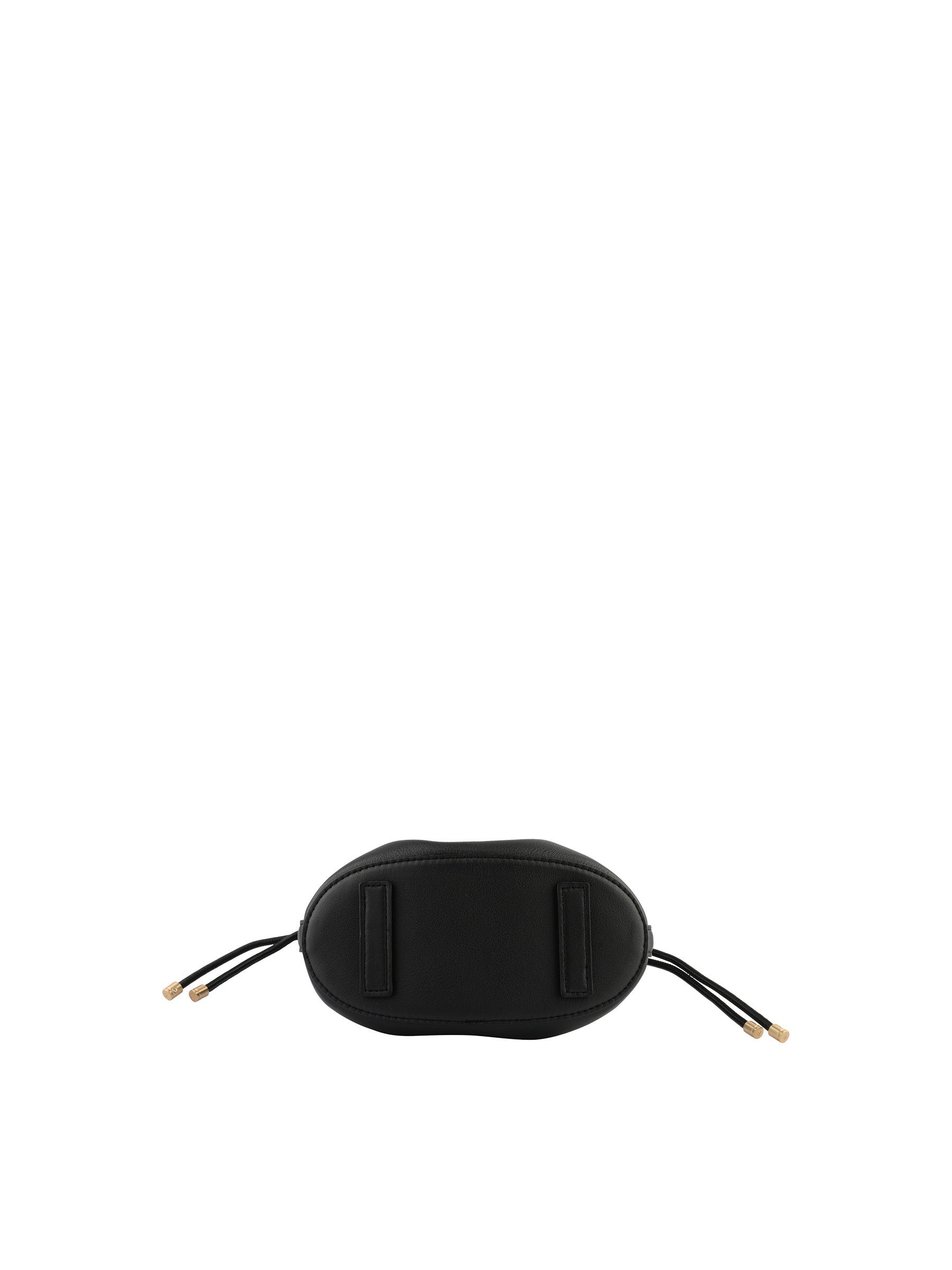 Calfskin leather handbag POURCHET Black