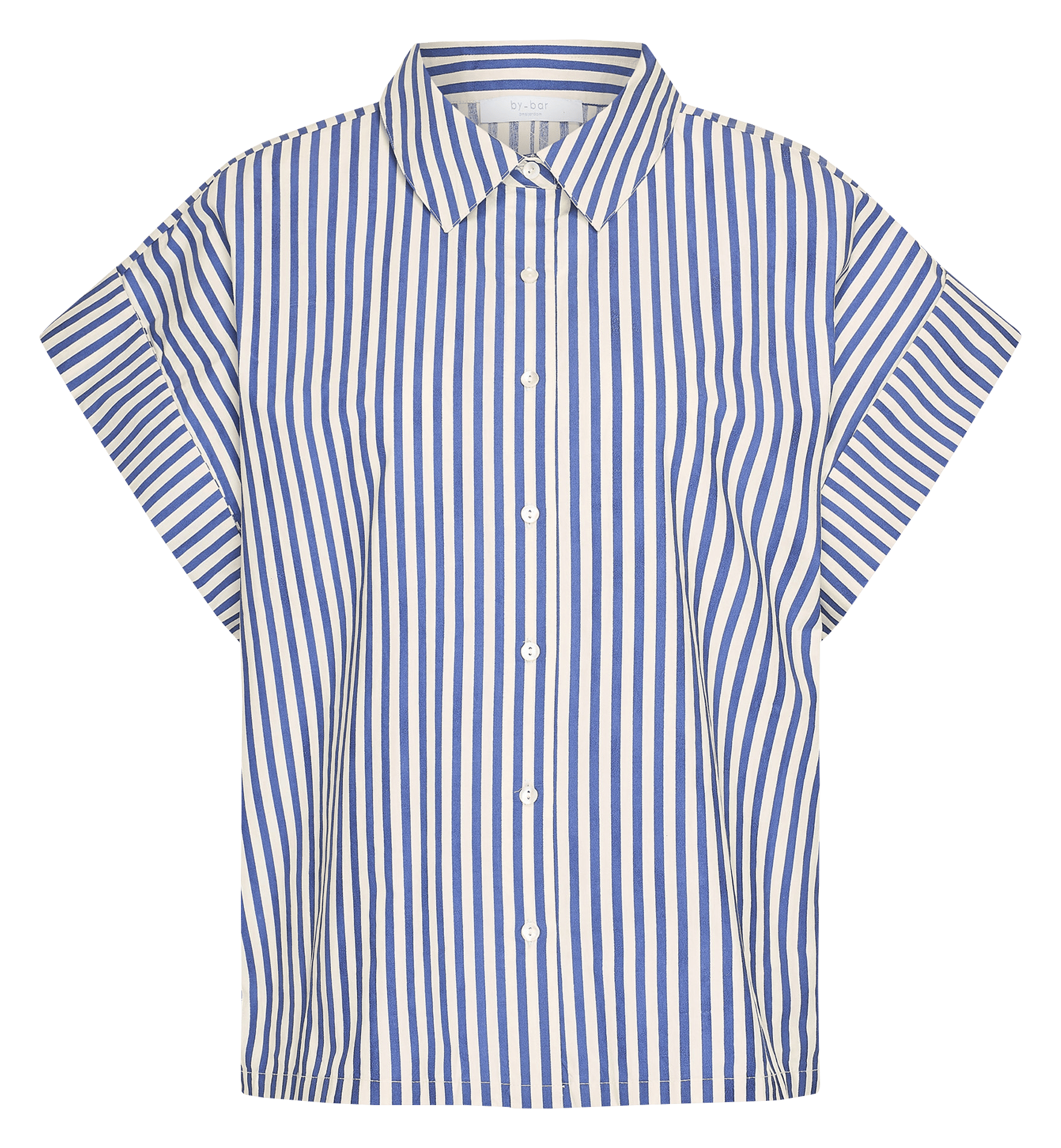 Chemise col classique en coton bio BY BAR Bleu