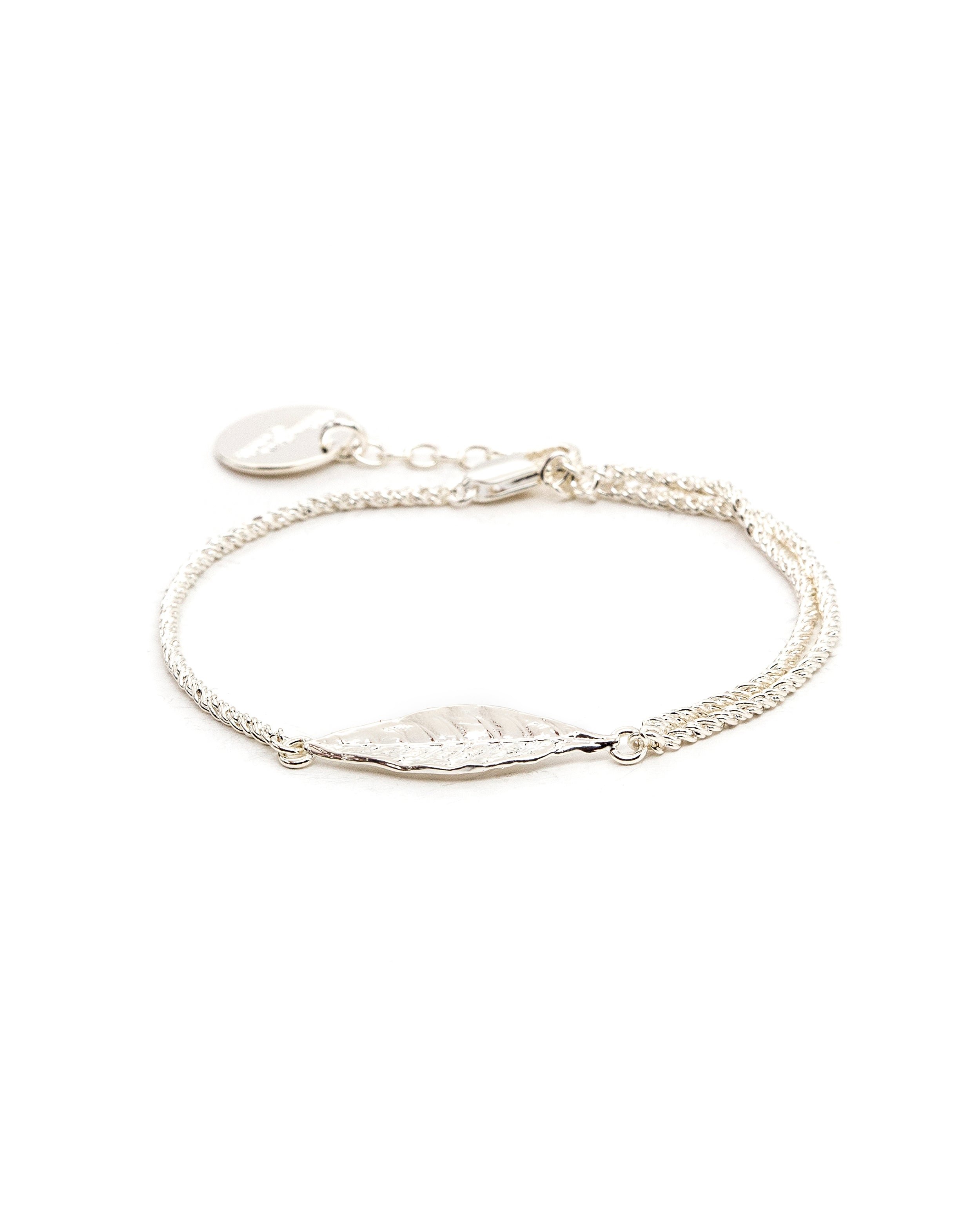 Gold-plated leaf bracelet MONSIEUR SIMONE Silver