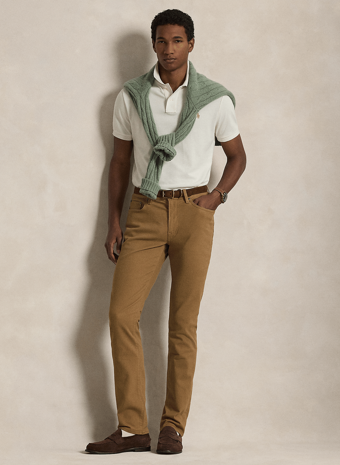 Custom-Fit Polo aus Pikee-Baumwolle POLO RALPH LAUREN Beige