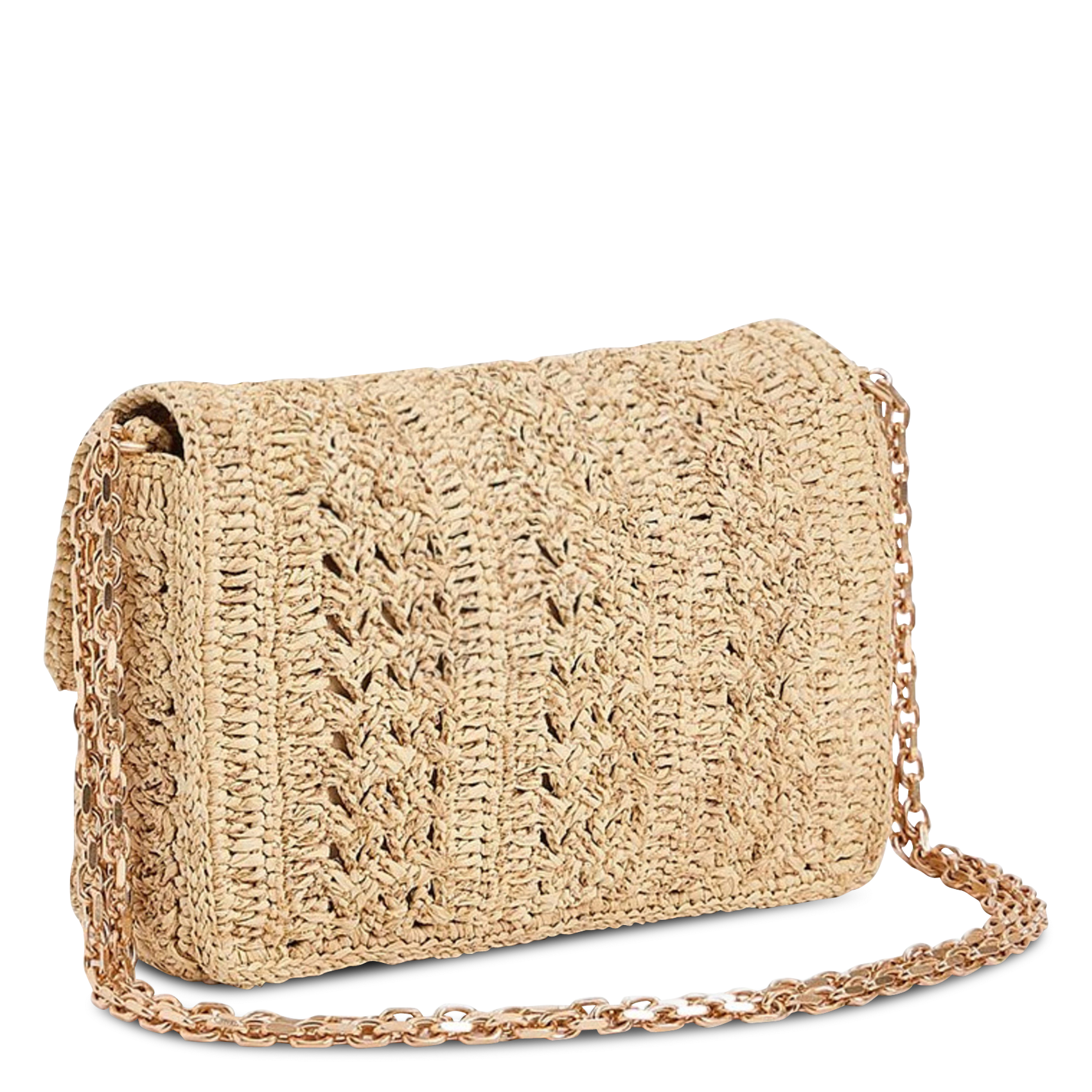 Sac bandoulière en raphia VANESSA BRUNO Beige