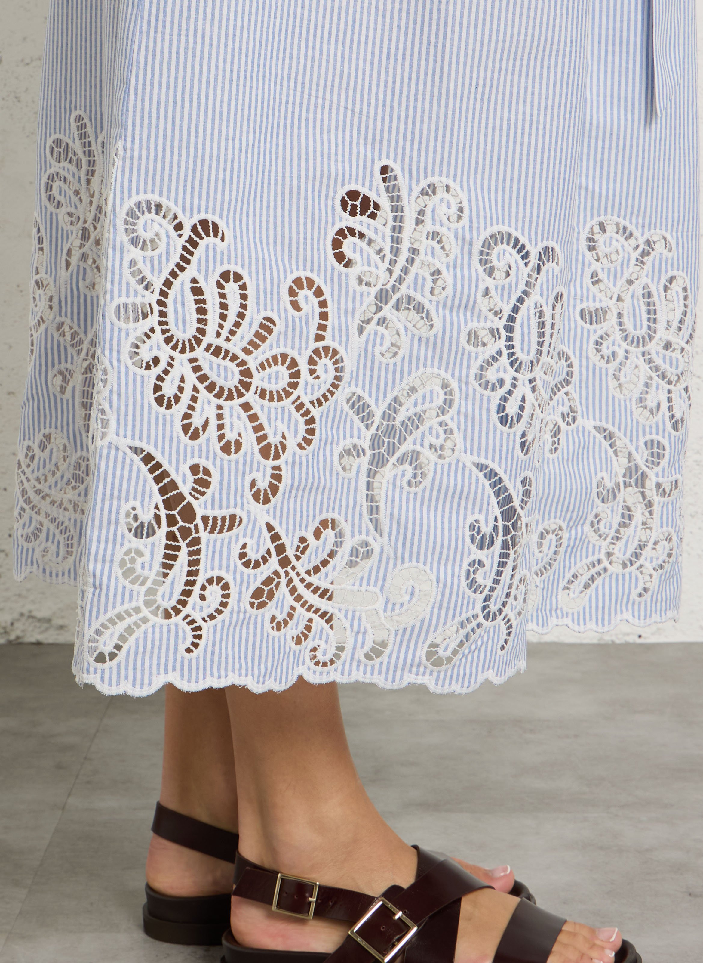 Gestreiftes Hemdkleid SUNCOO Blau