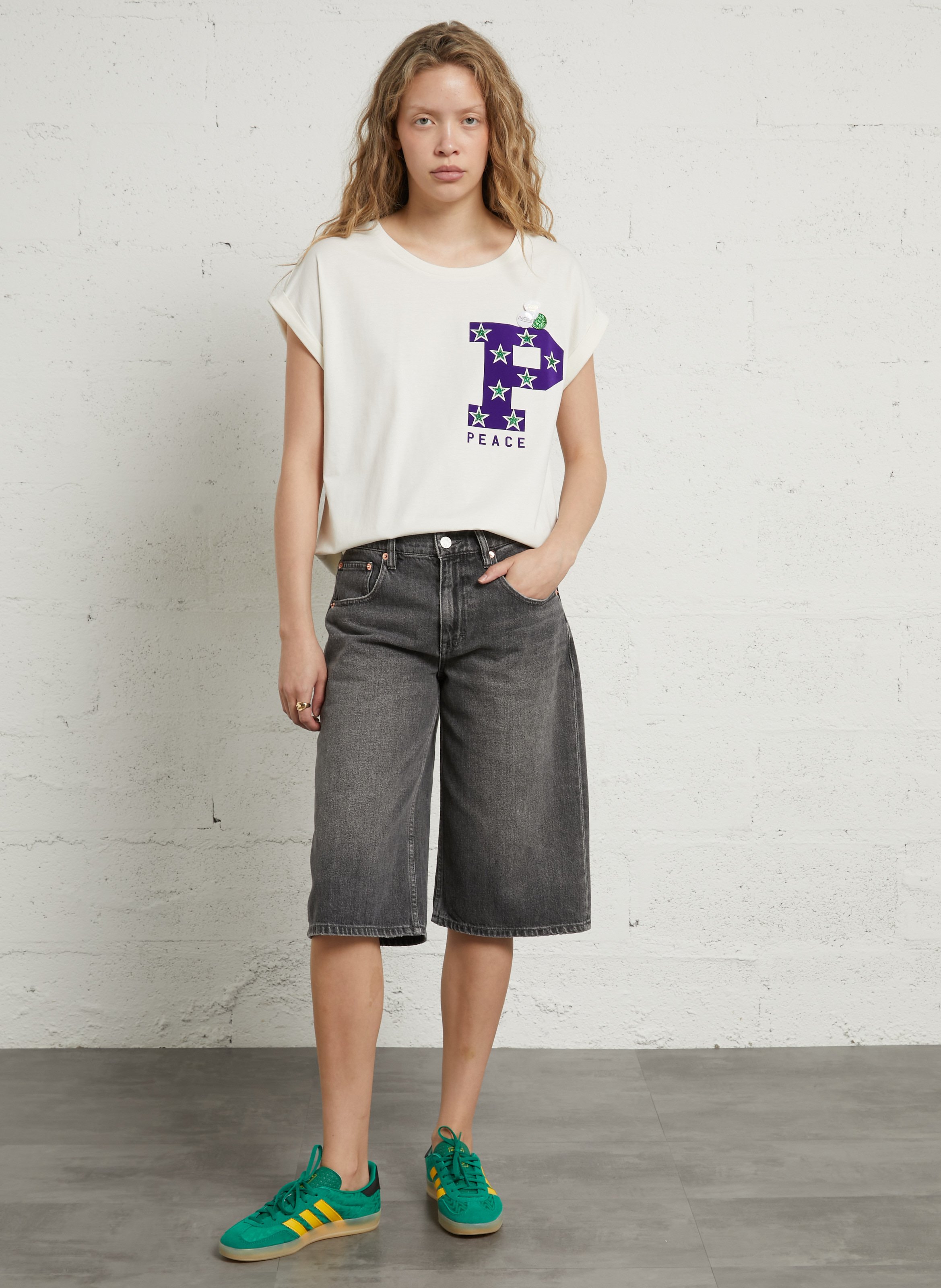 Canvas low-top sneakers ADIDAS Green