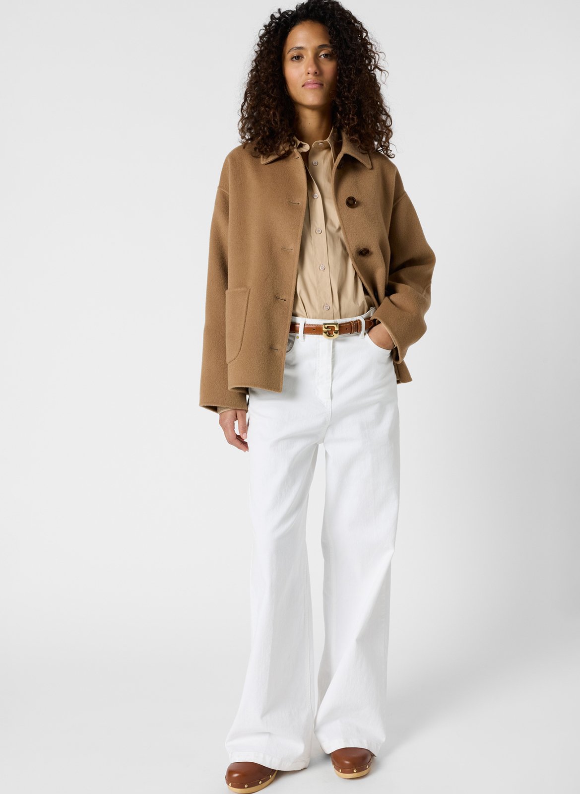 Wollmantel mit Knopfleiste GERARD DAREL Braun