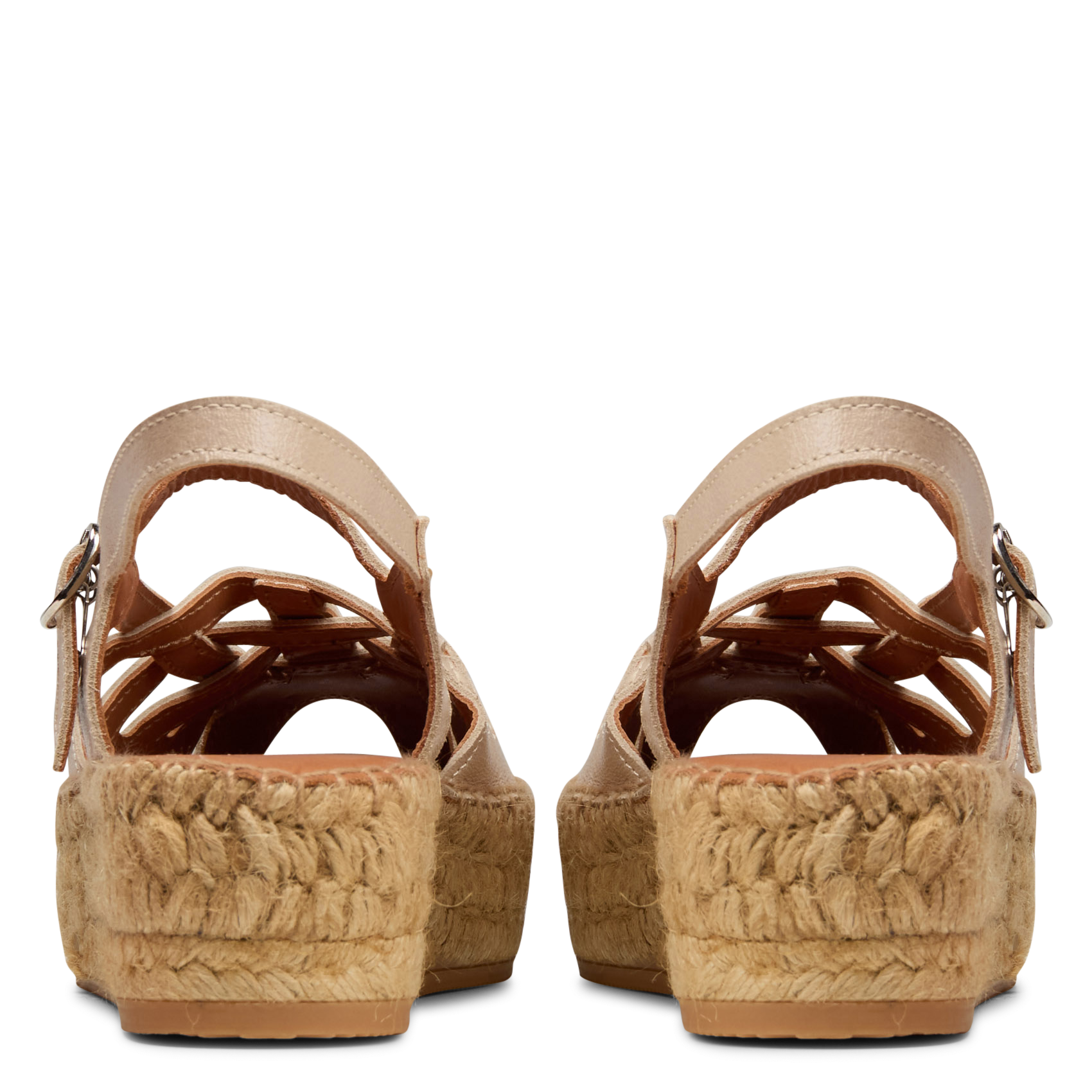 Leather espadrilles NAGUISA Brown