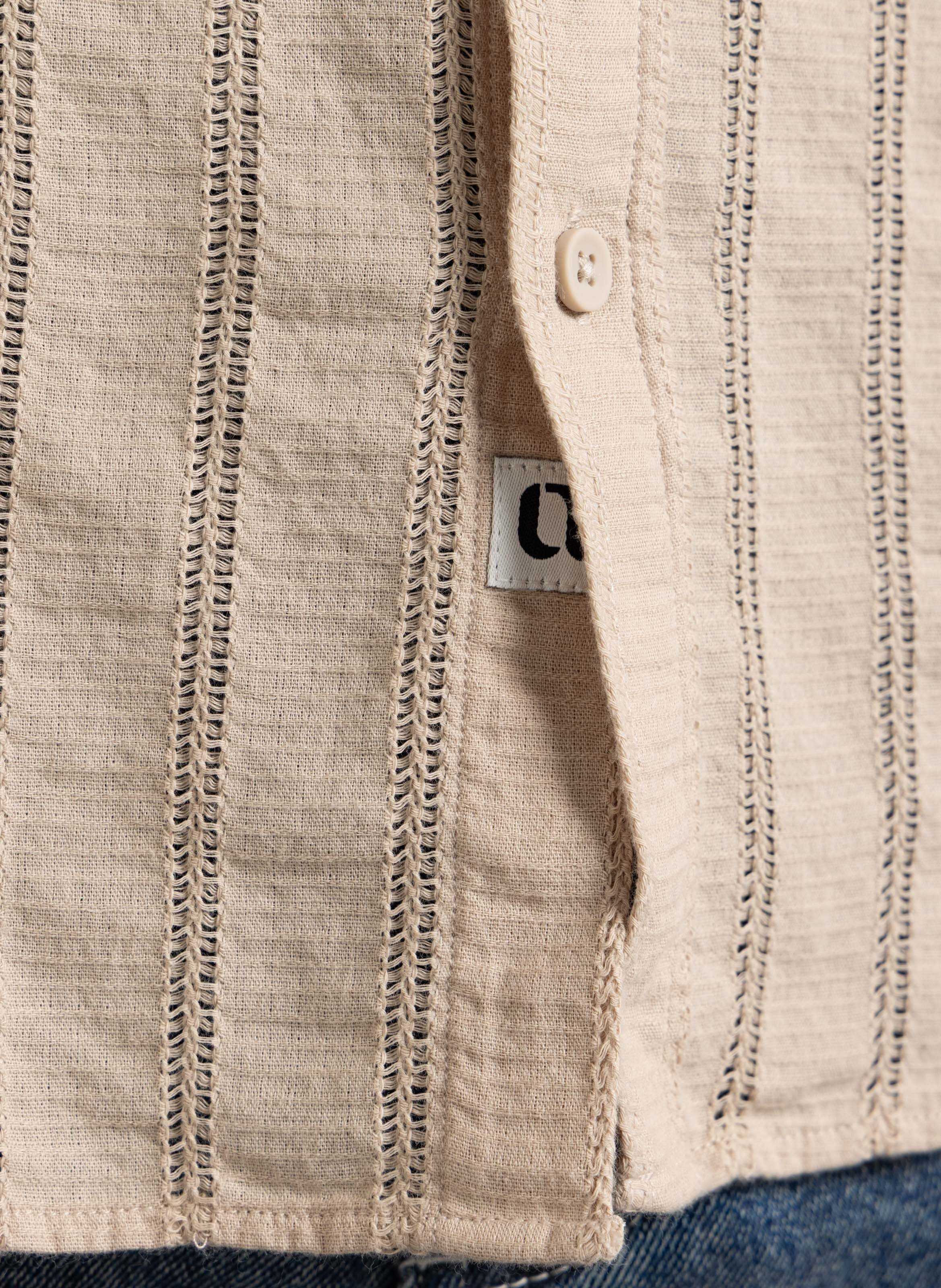 Chemise col classique en coton mélangé LE TEMPS DES CERISES Gris