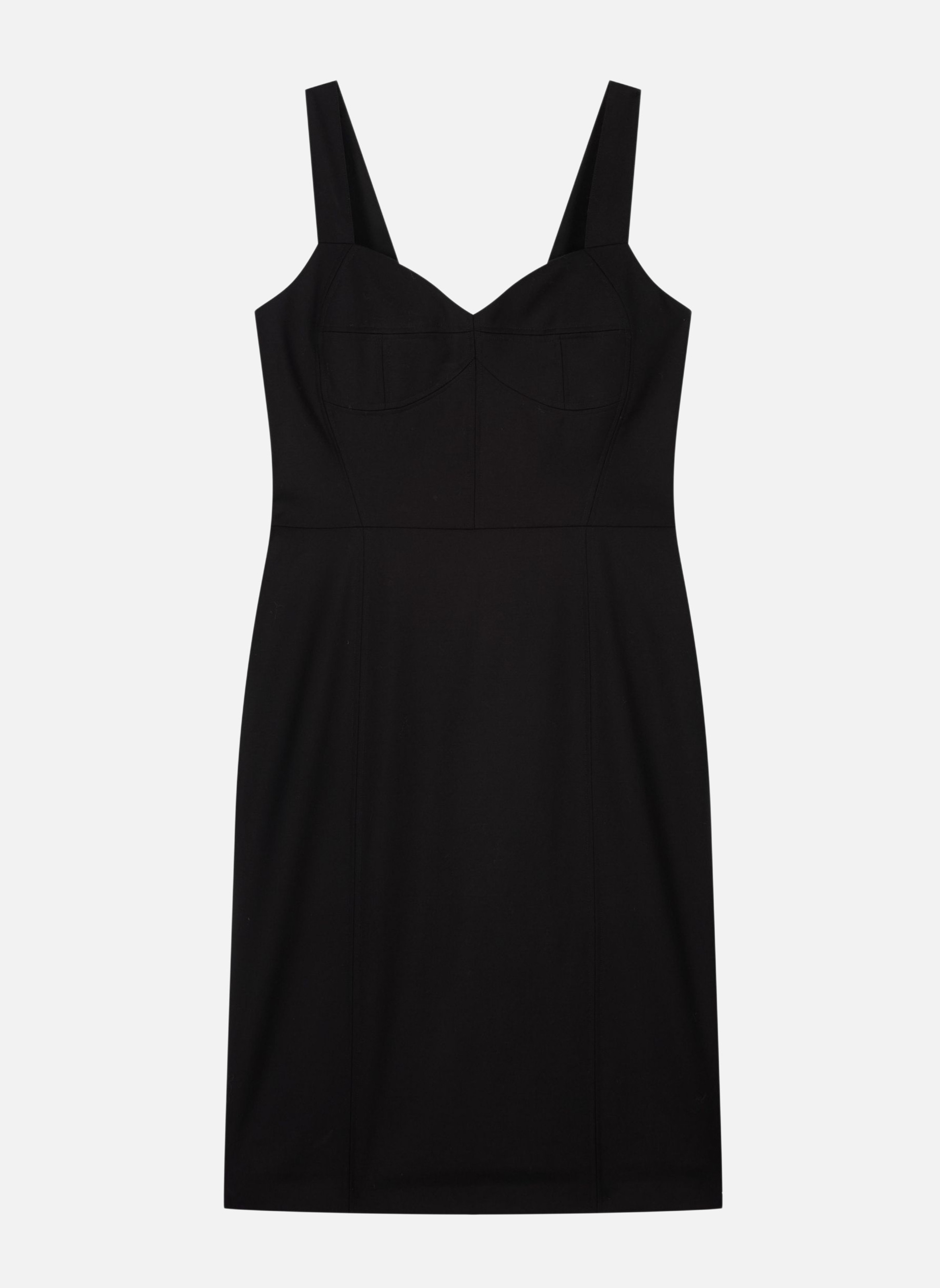Robe courte effet corset en laine THE KOOPLES Black
