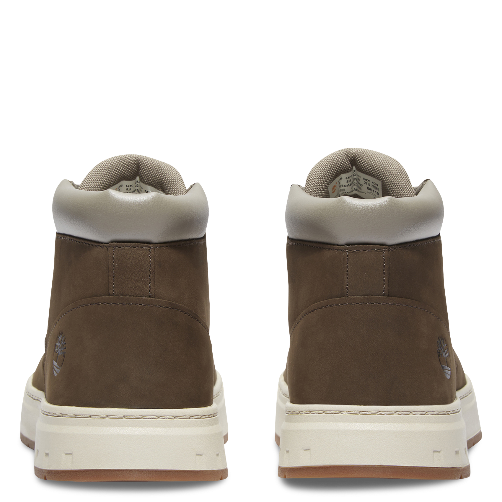 Baskets basses à lacets unies en cuir TIMBERLAND Marron
