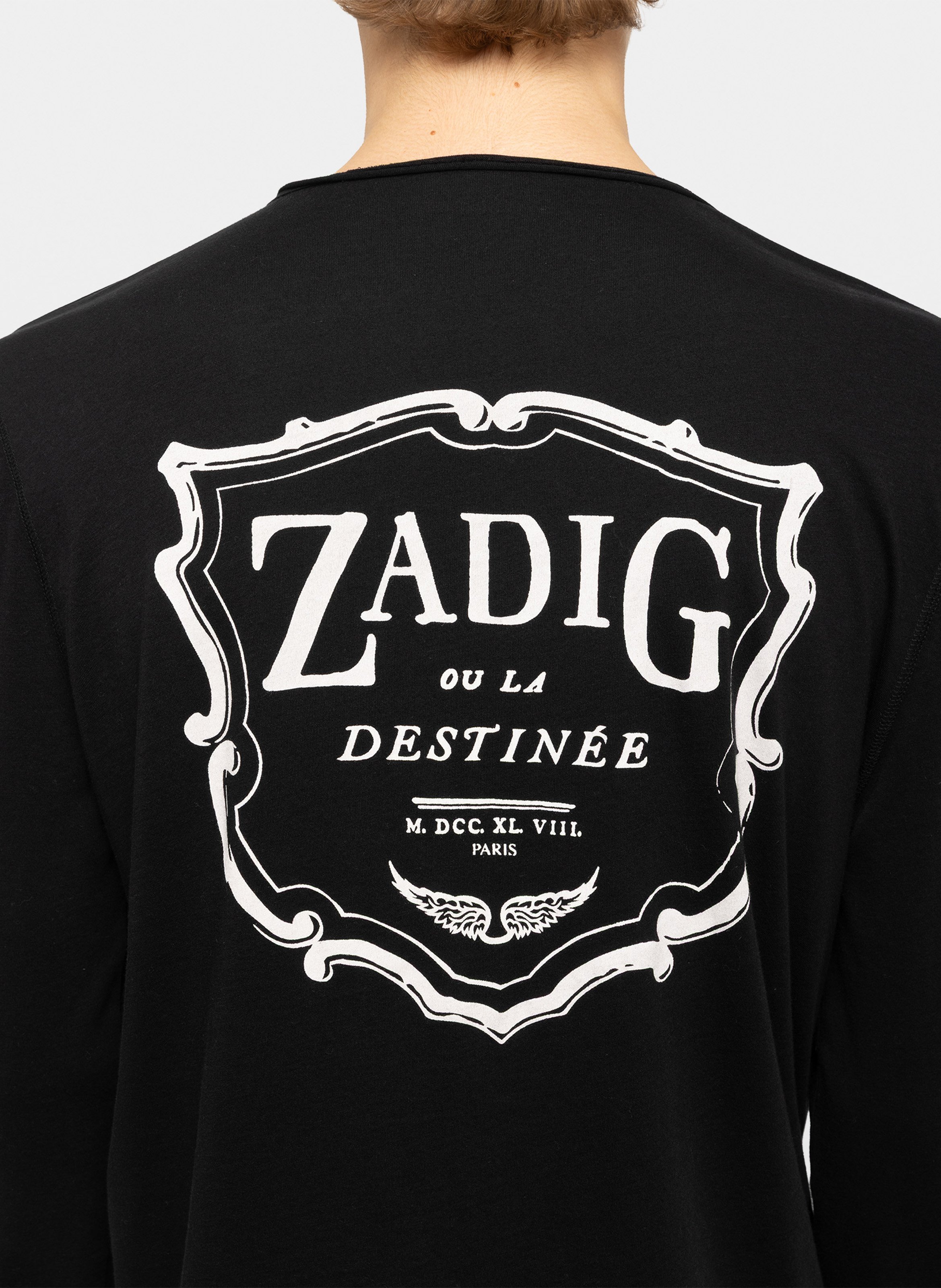 Gerade geschnittenes T-Shirt aus Baumwolle ZADIG&VOLTAIRE Schwarz