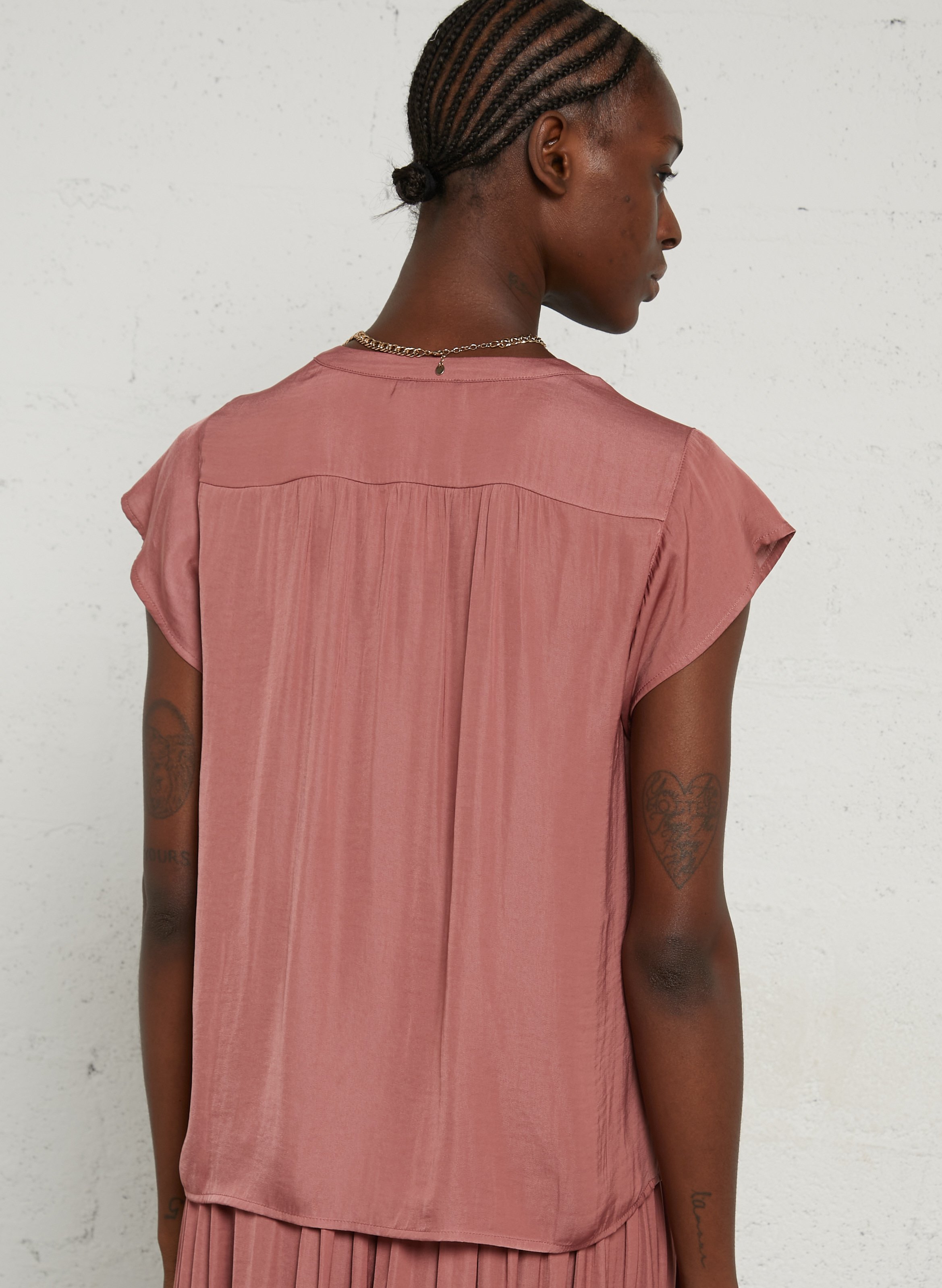 Chemise col rond MAISON 123 Rose