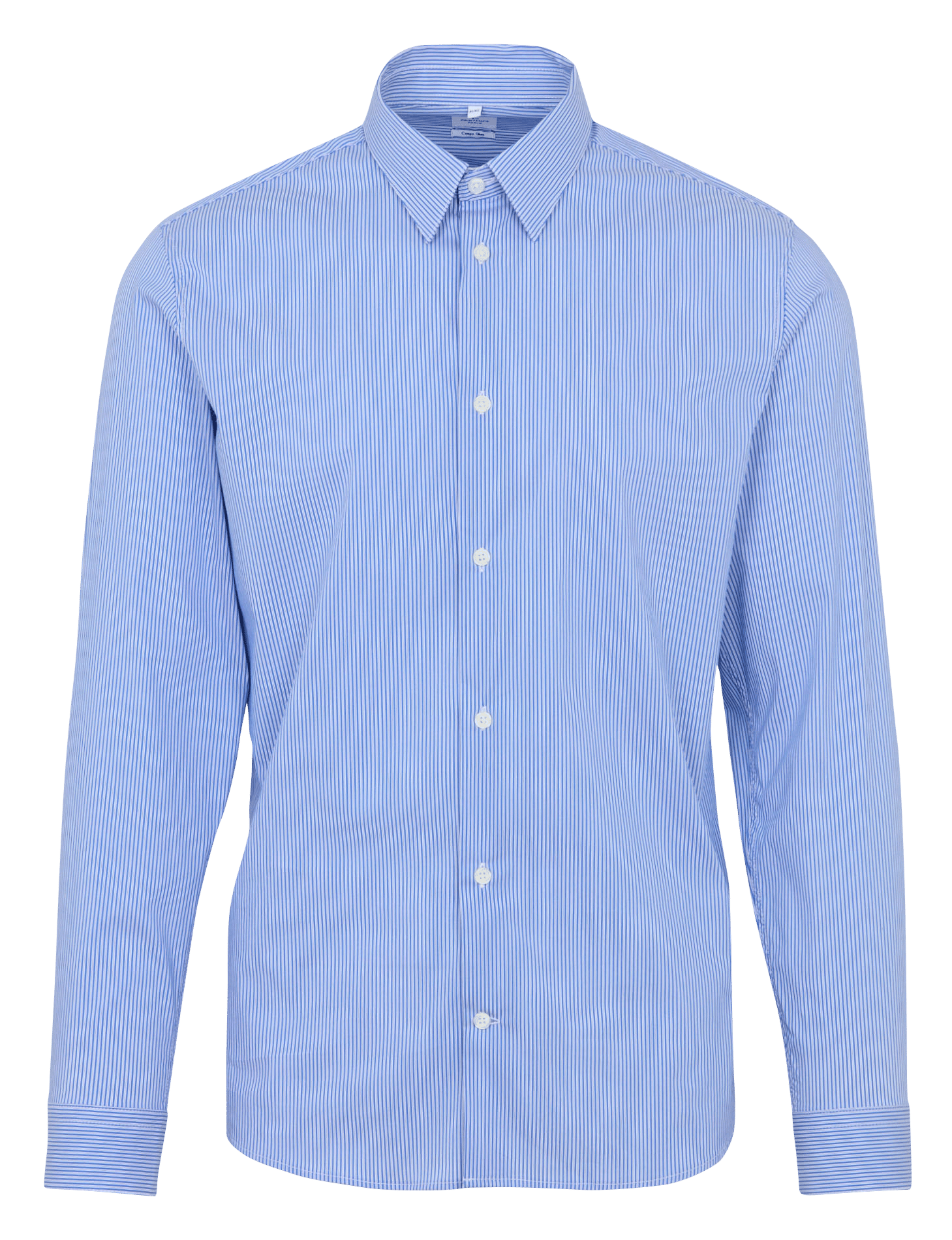 Overhemd met klassieke kraag van katoen. AU PRINTEMPS PARIS Blauw