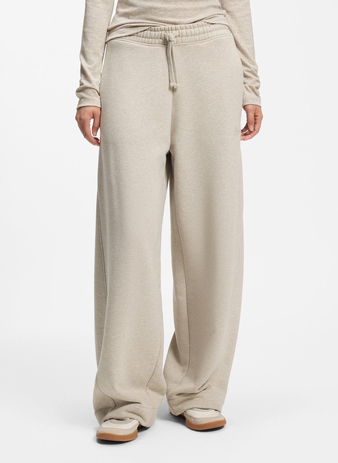 Straight-leg cotton-blend pants BOSS Khaki