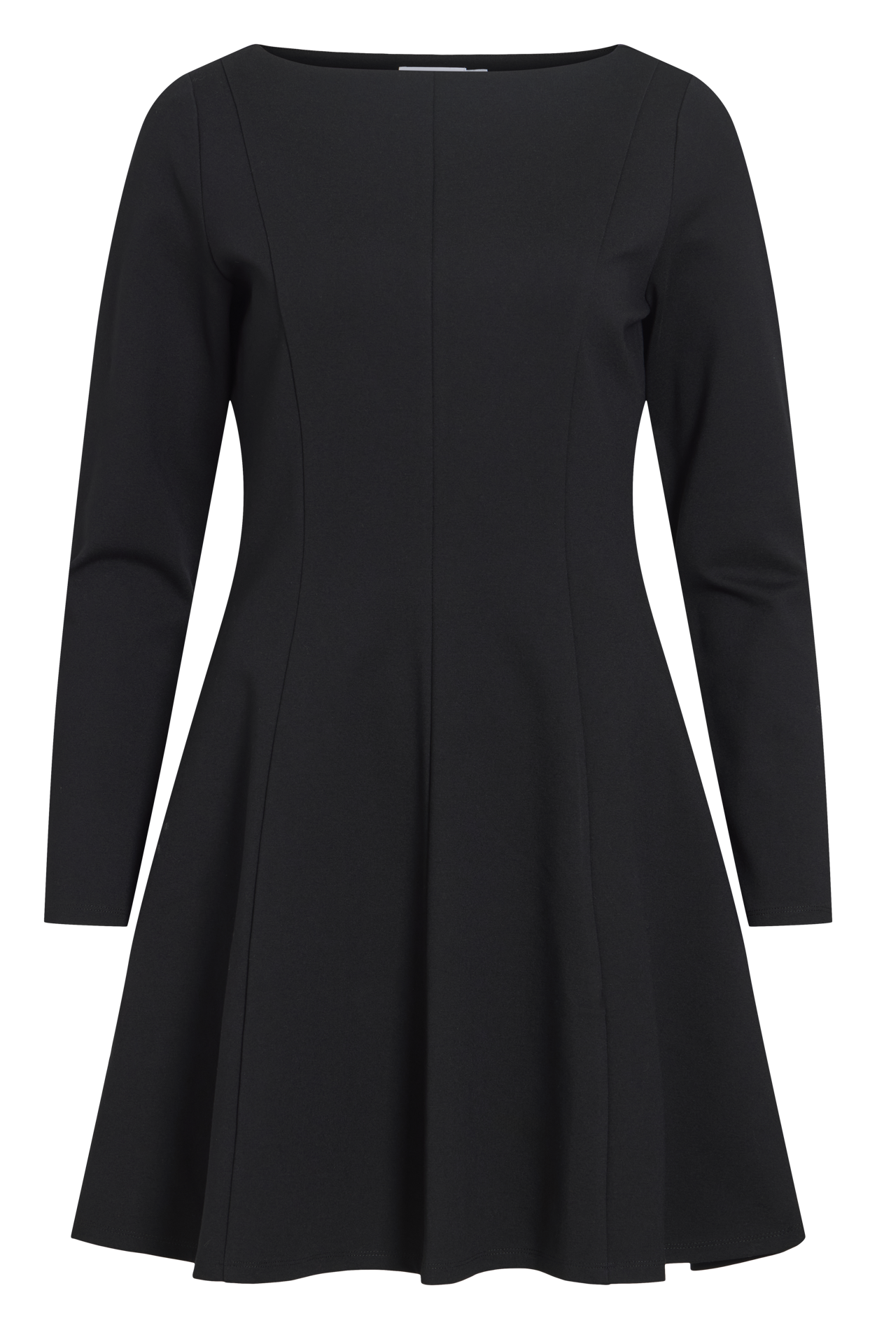 Short flared boat-neck dress VILA Black