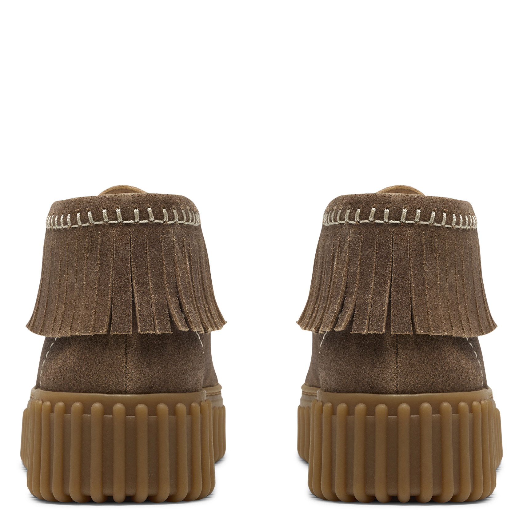 Lederstiefel mit abgerundeter Spitze CLARKS Braun