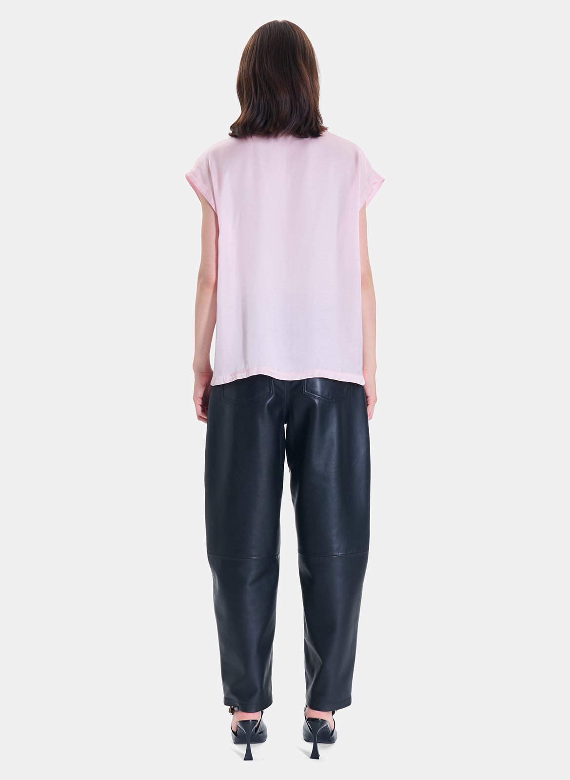 Sleeveless Satin Flowy Top ZAPA Pink