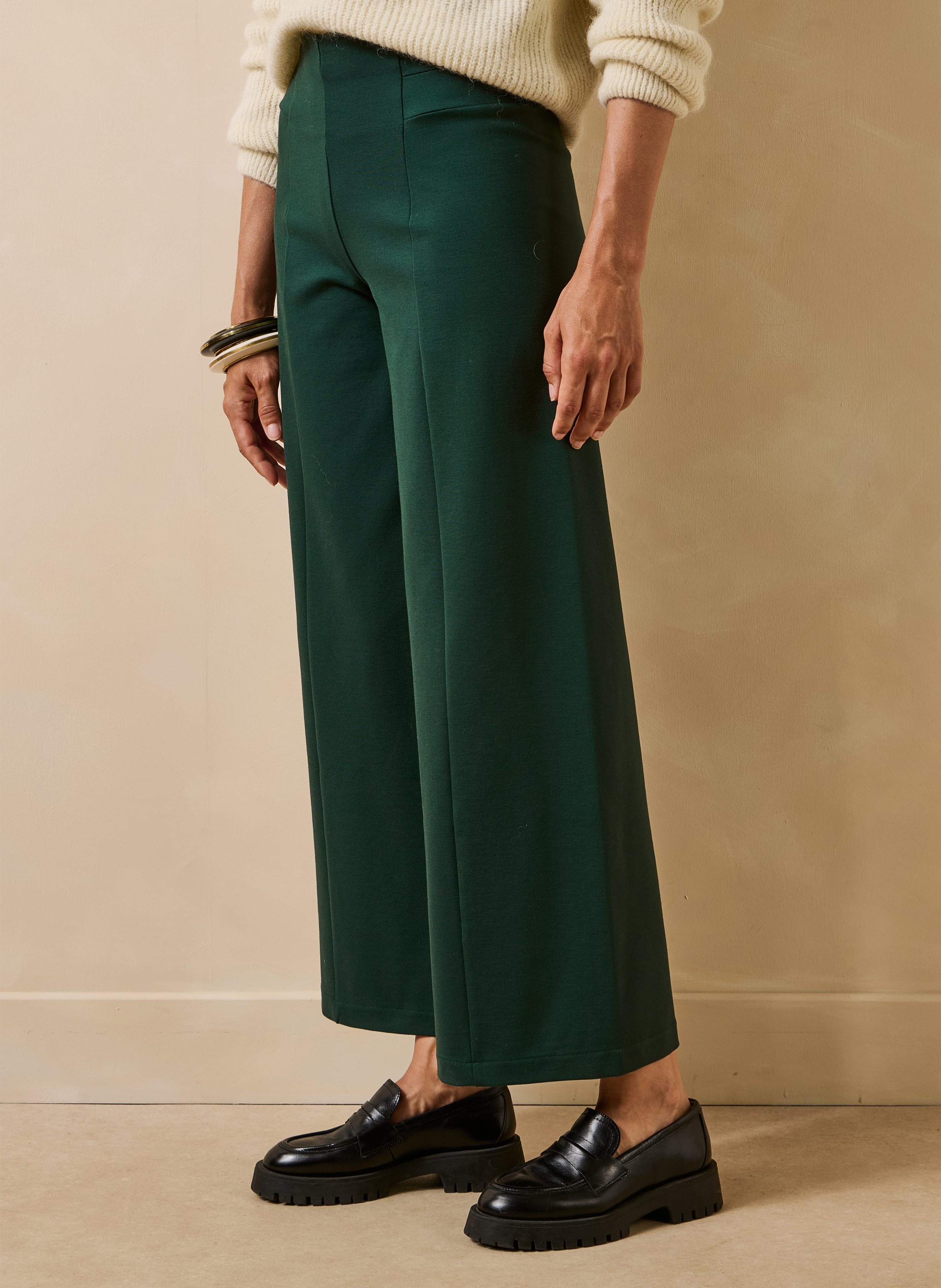 Wide fluid trousers LA FEE MARABOUTEE Green