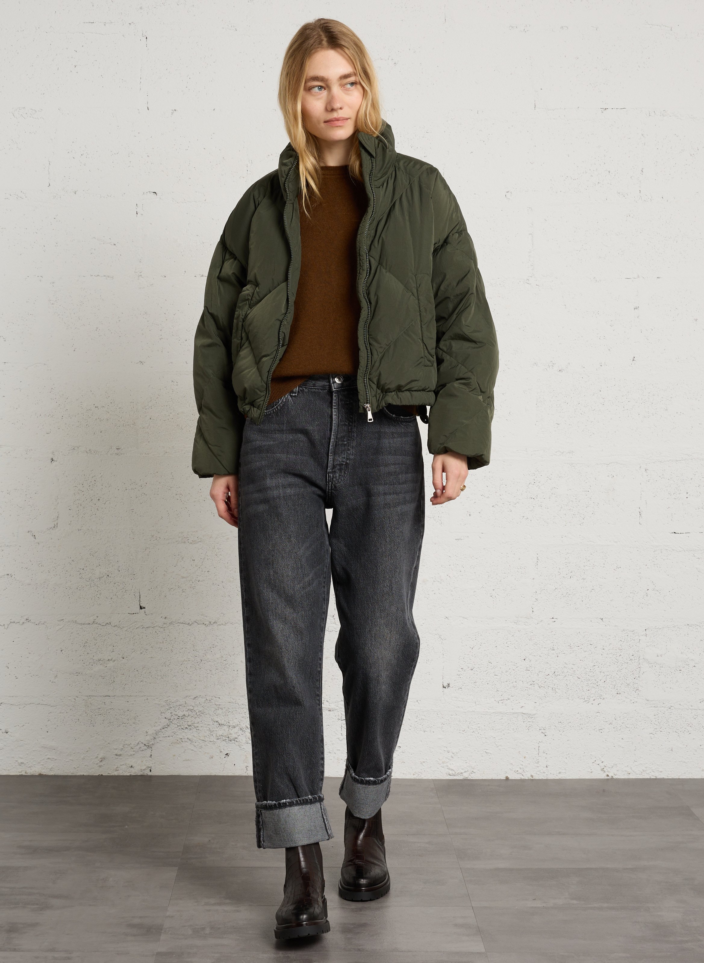 Kurze Steppjacke MAX MARA WEEK END Khaki