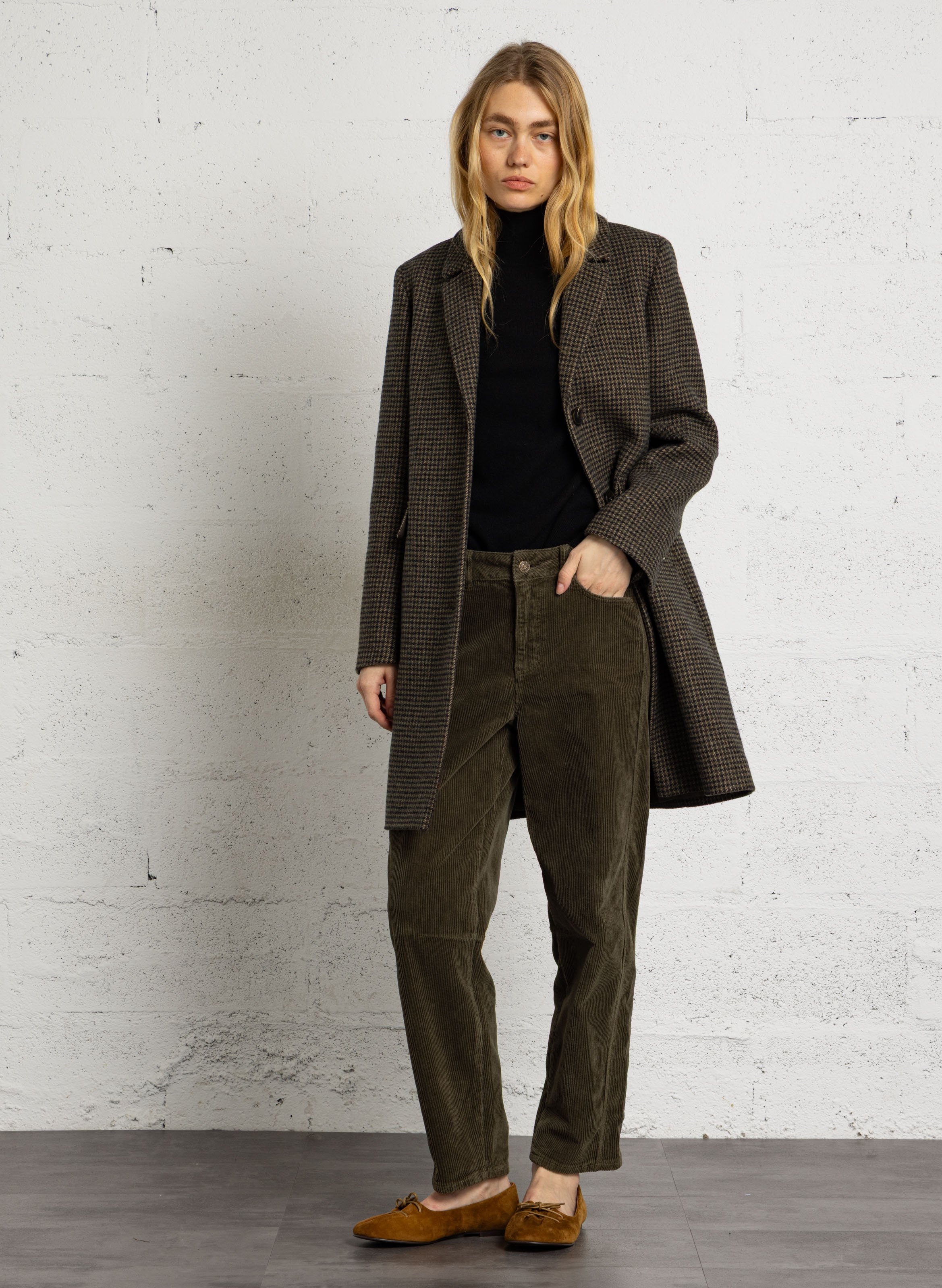 Printed coat MAISON 123 Khaki