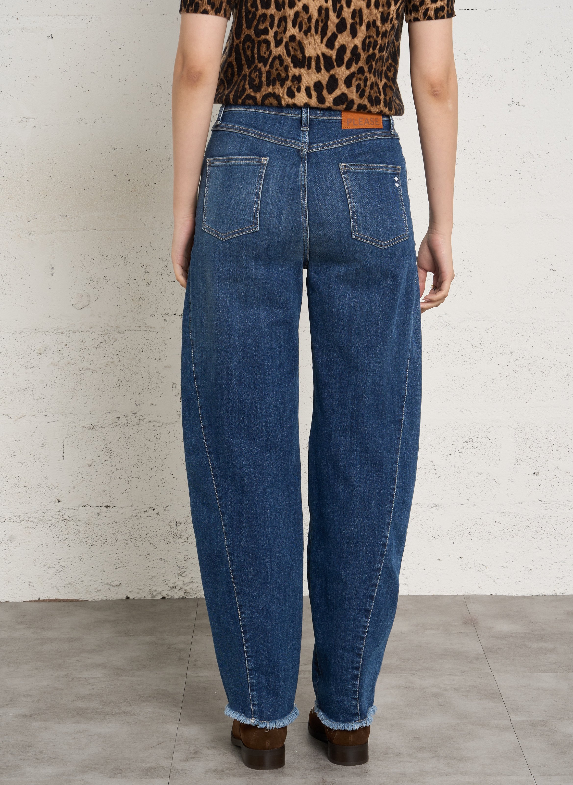 Jeansrock aus Baumwollmischung PLEASE Blau