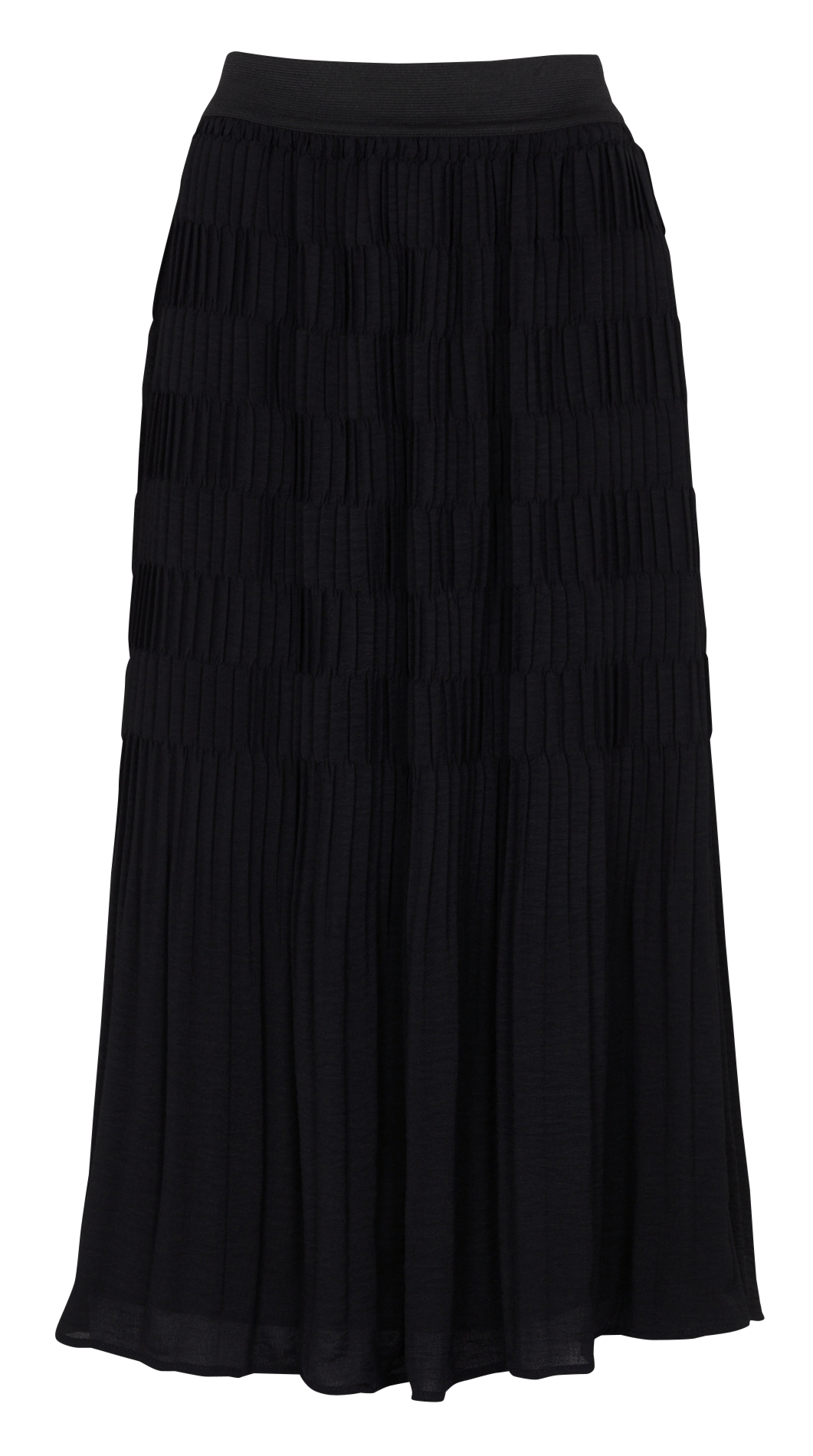 Pleated flared midi skirt LA FEE MARABOUTEE Black