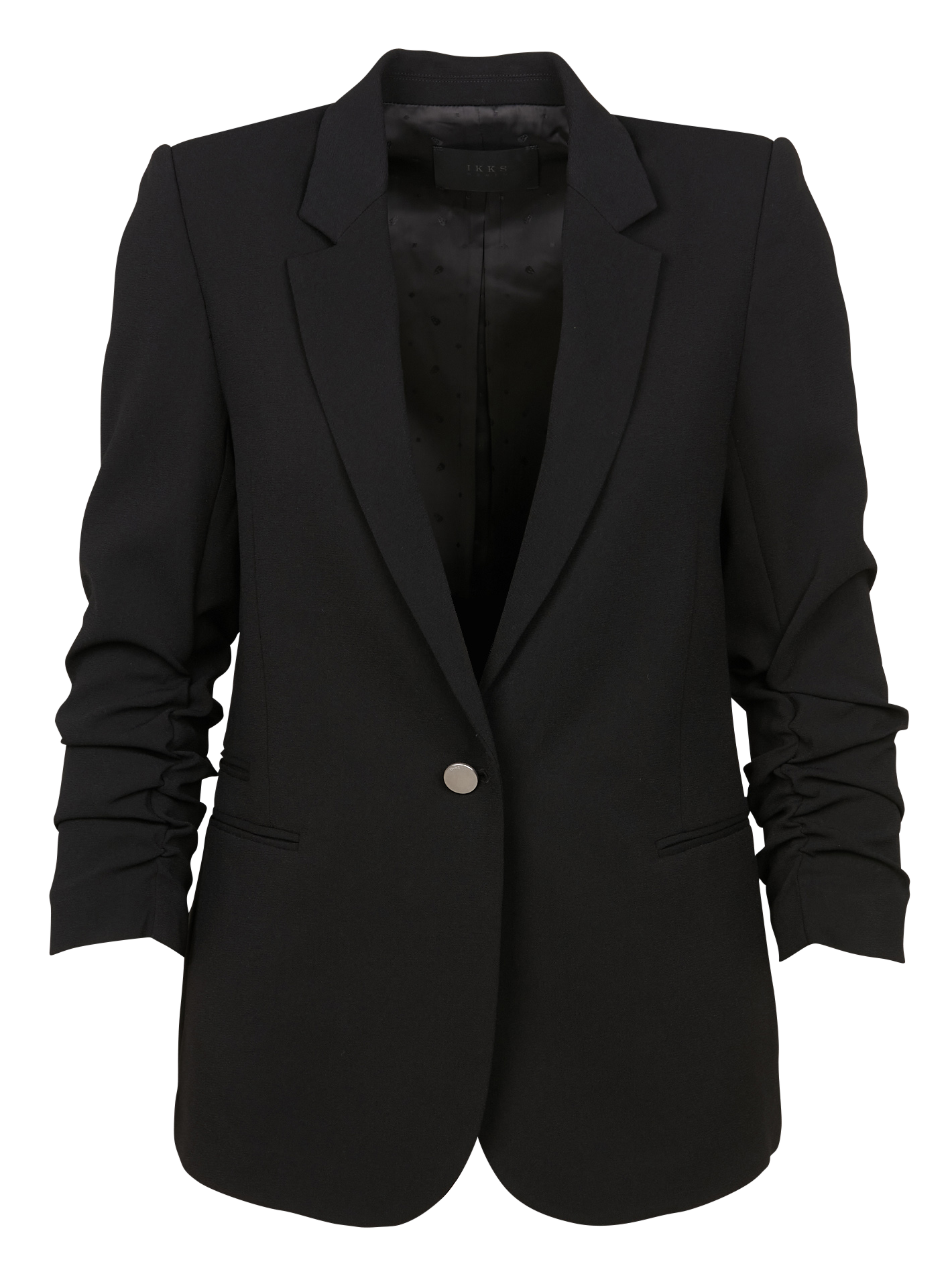Veste col tailleur en crêpe  IKKS Noir