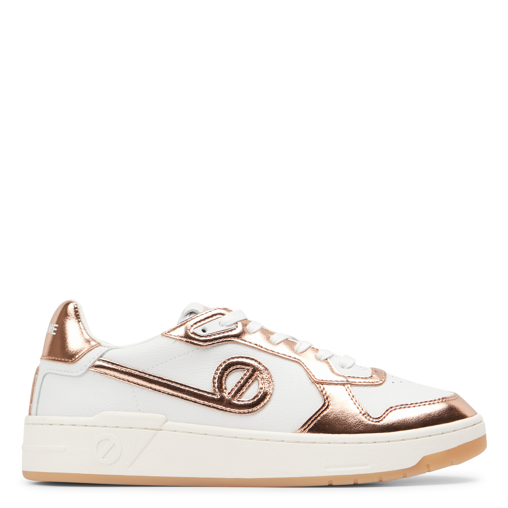 Low-top recycled leather-blend sneakers NO NAME White