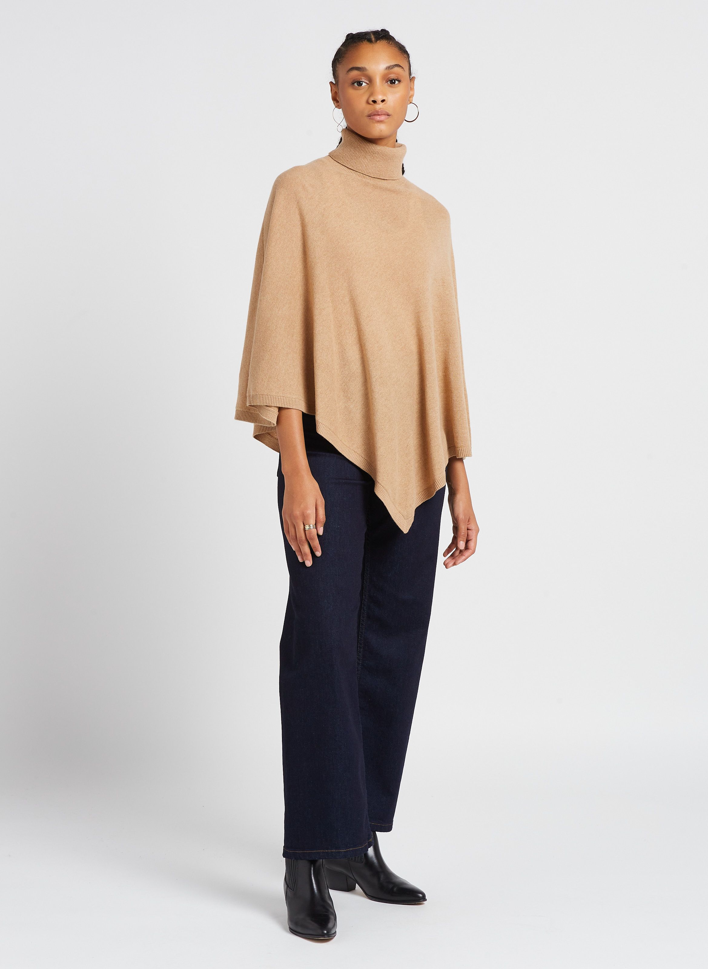 Cashmere turtleneck outlet poncho