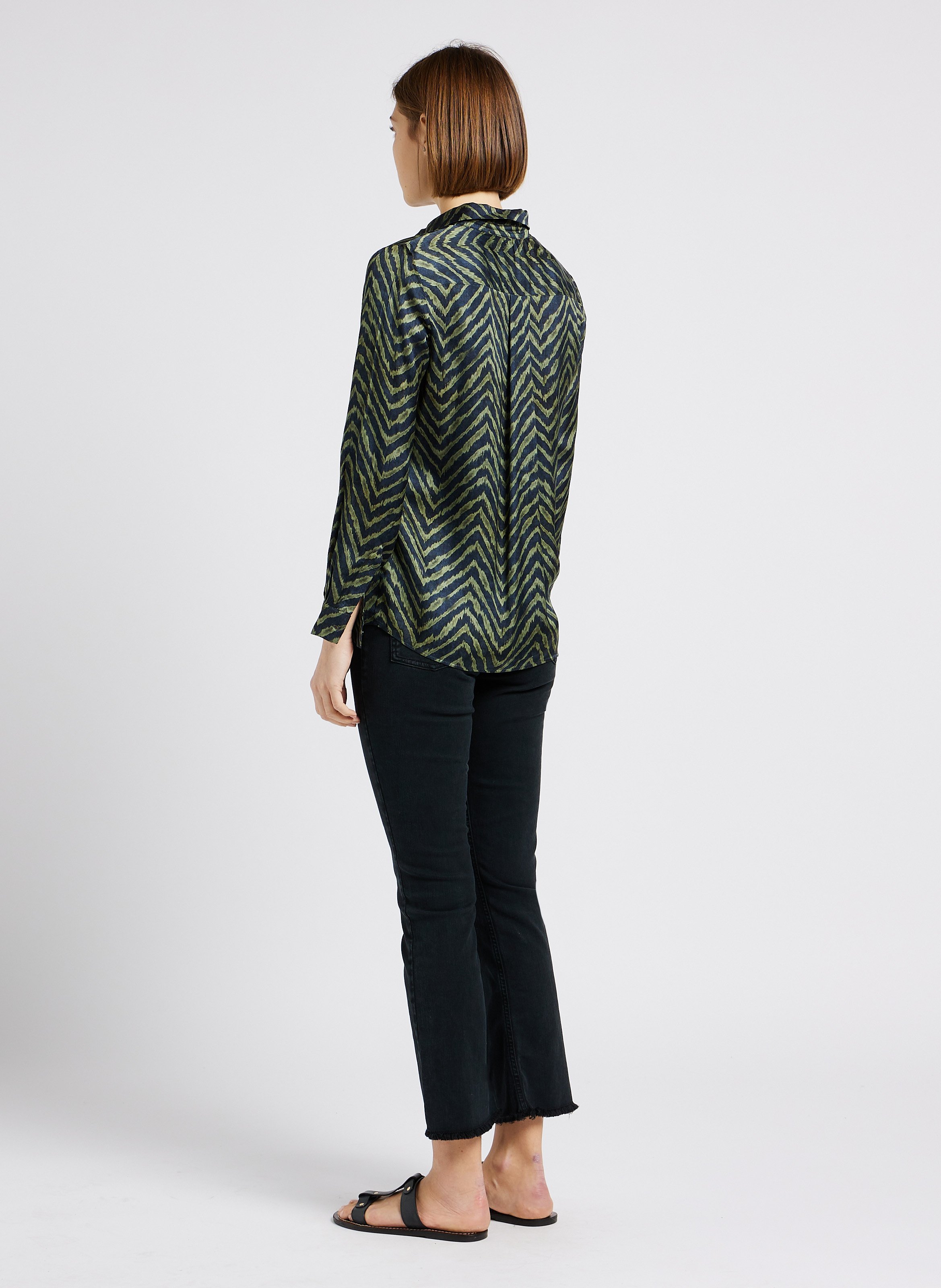 Flared jeans | katoenblend ACQUAVERDE Zwart