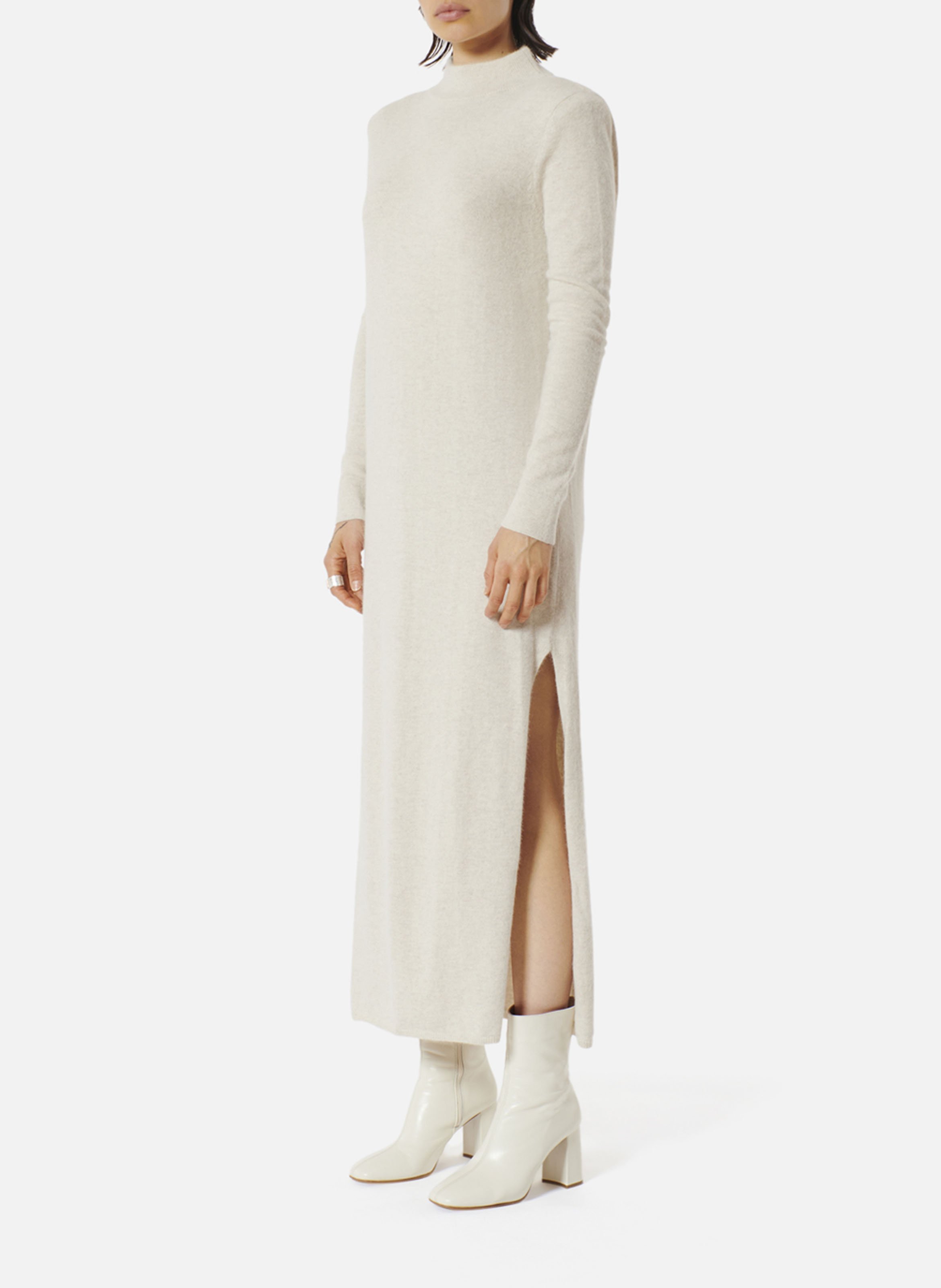 Lange trui jurk met blote rug KARMA KOMA Beige