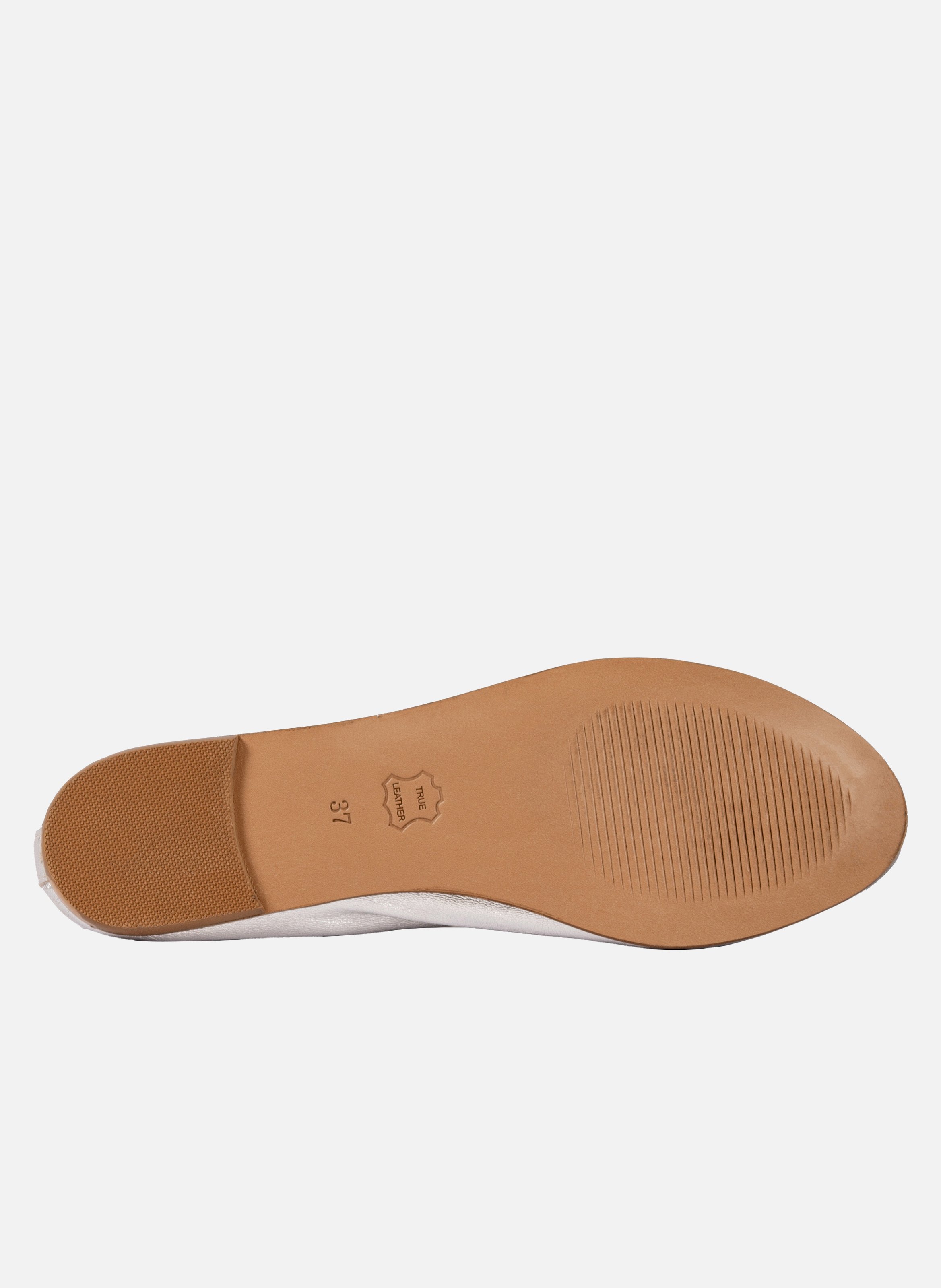 Metallic leather baby shoes JULES & JENN Silver