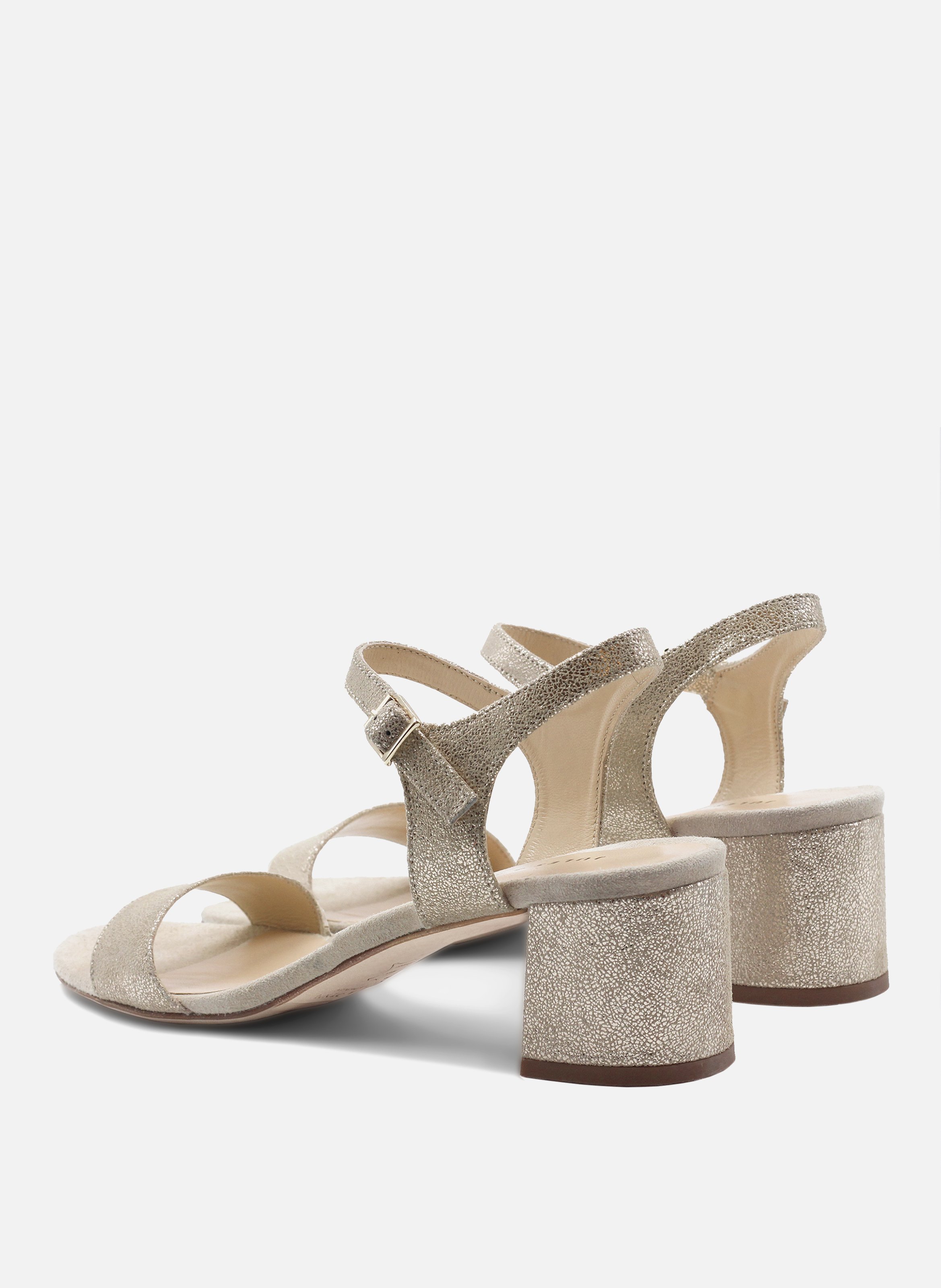 Medium heel metallic sandals JULES & JENN Golden