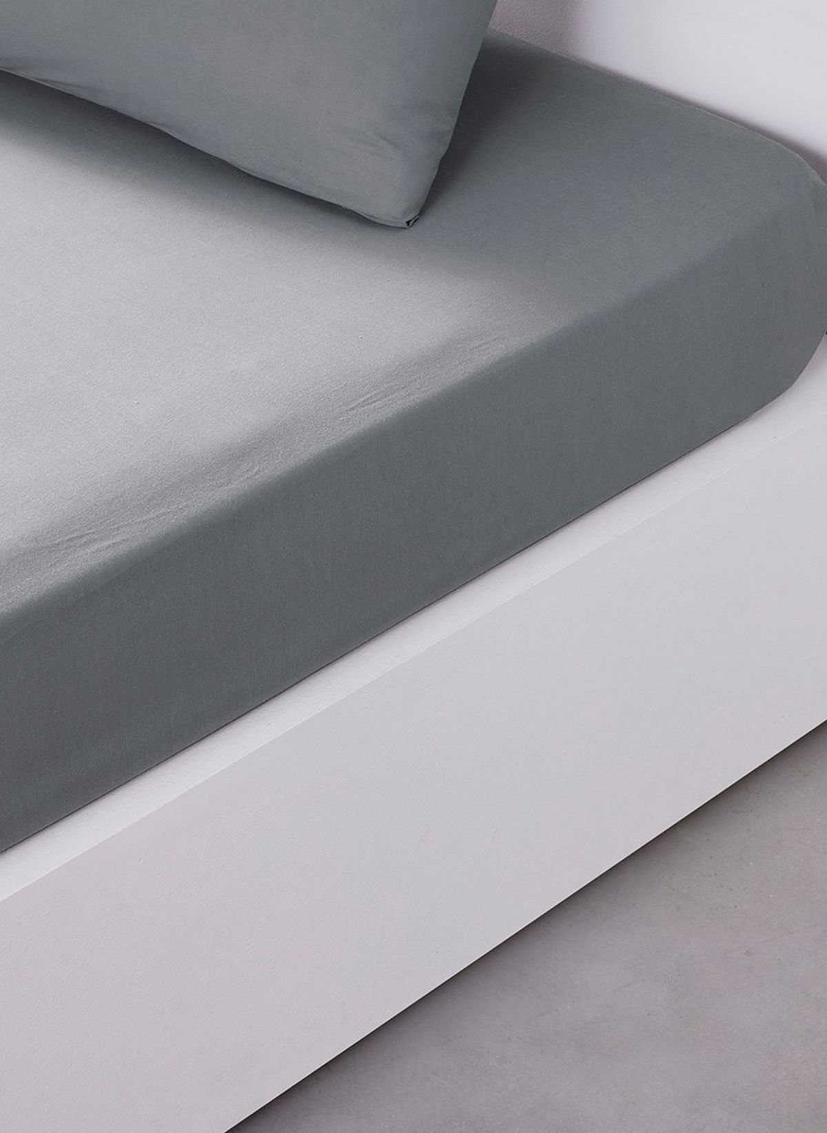 Organic cotton fitted sheet TODAY LINGE DE MAISON Grey