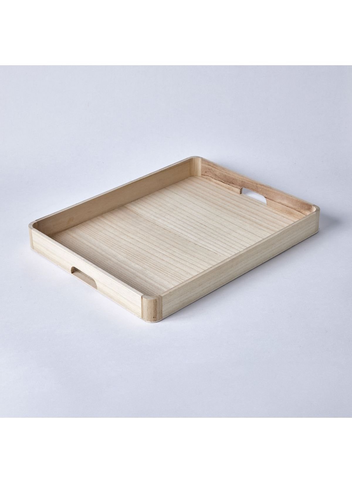 Set of 2 round wooden trays FACTORY Beige