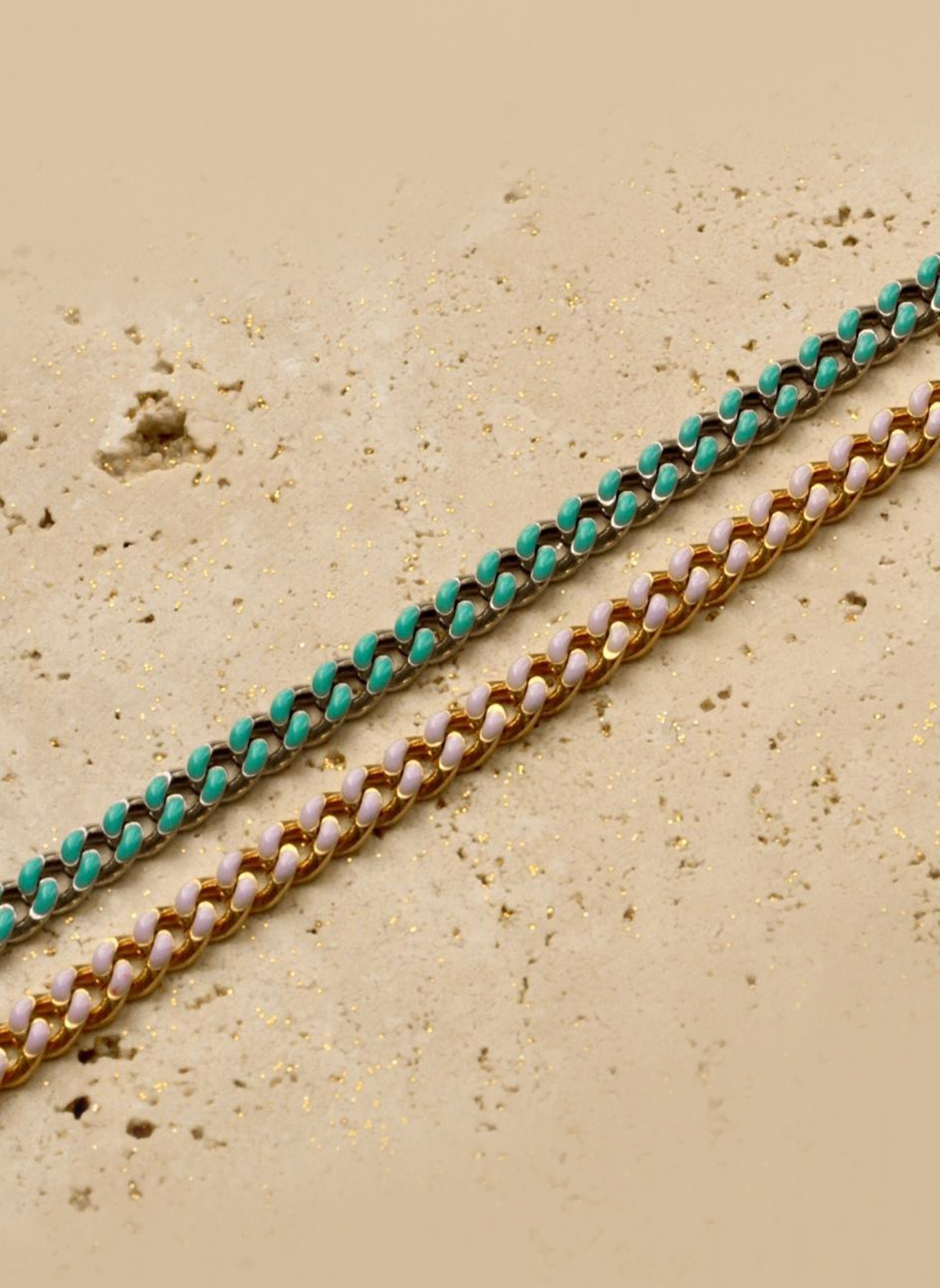 Polished chain bracelet AEC Paris Blue