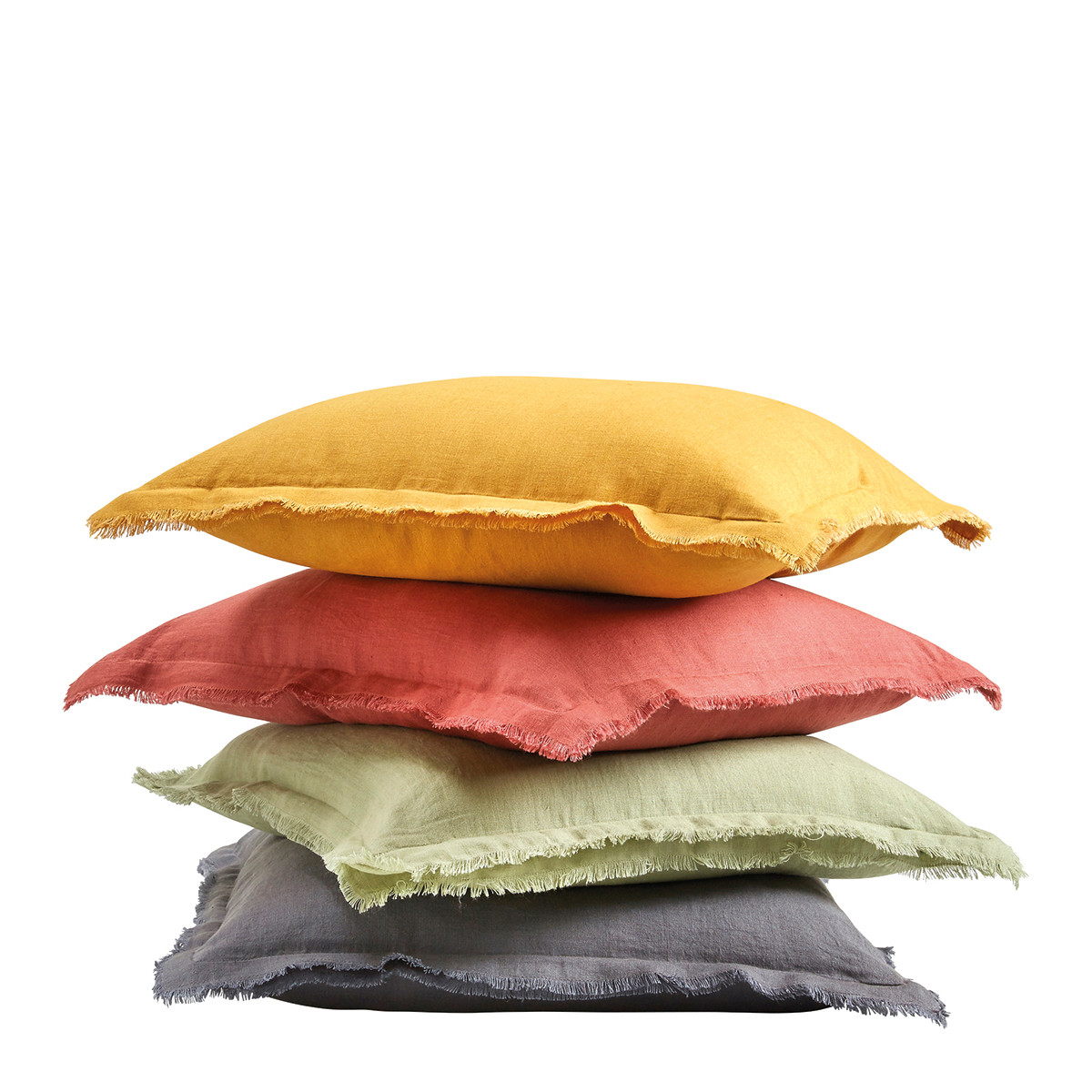 Linen cushion BLANC D'IVOIRE Yellow