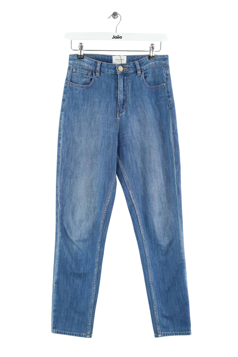 Cotton straight jeans SEZANE - Seconde main Blue