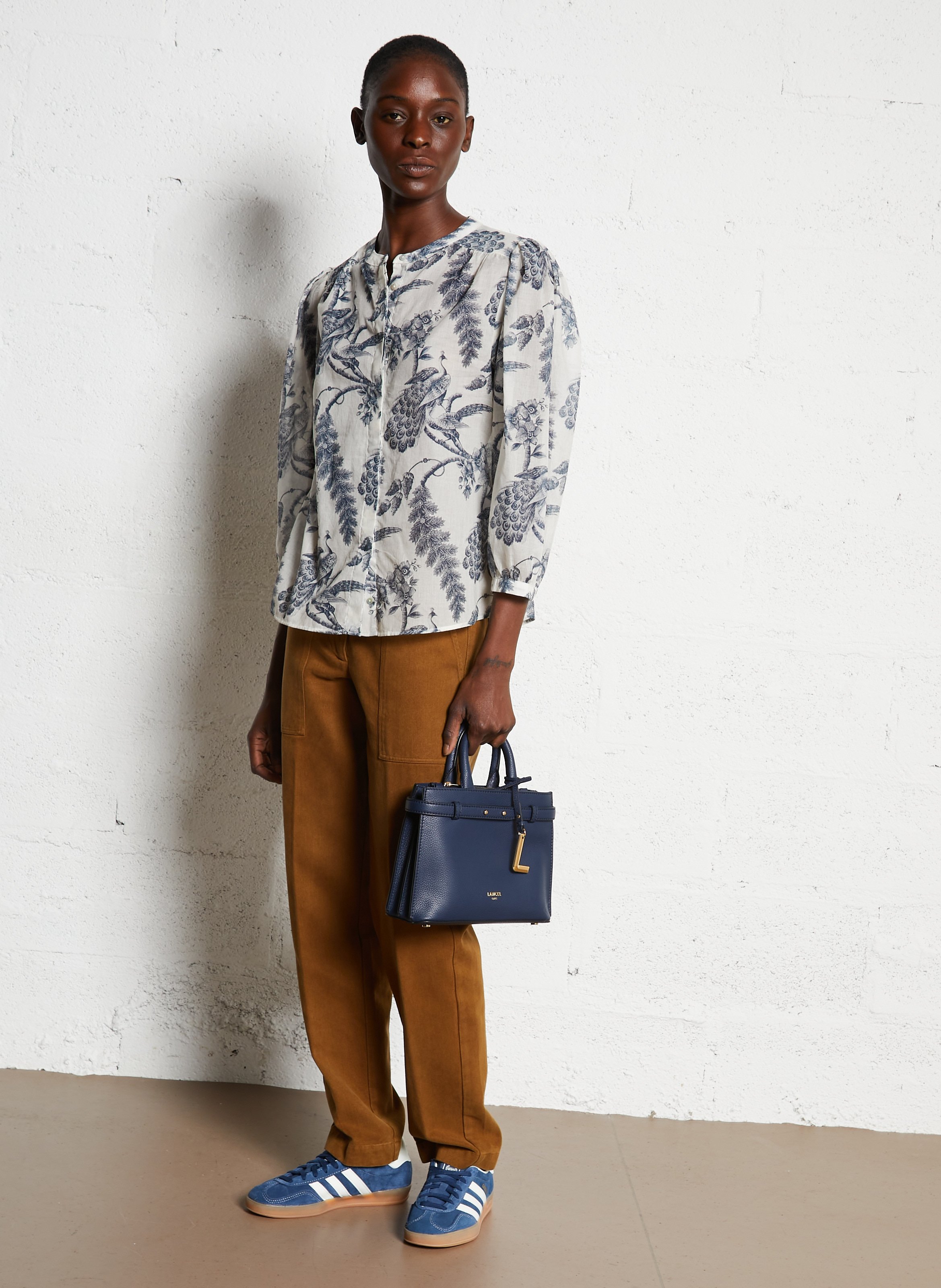 Sac bandoulière en cuir LANCEL Bleu