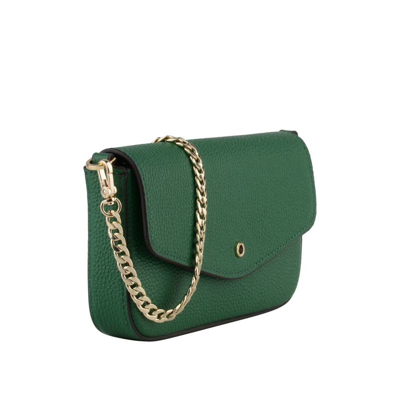 Clutch bag - calfskin POURCHET Green