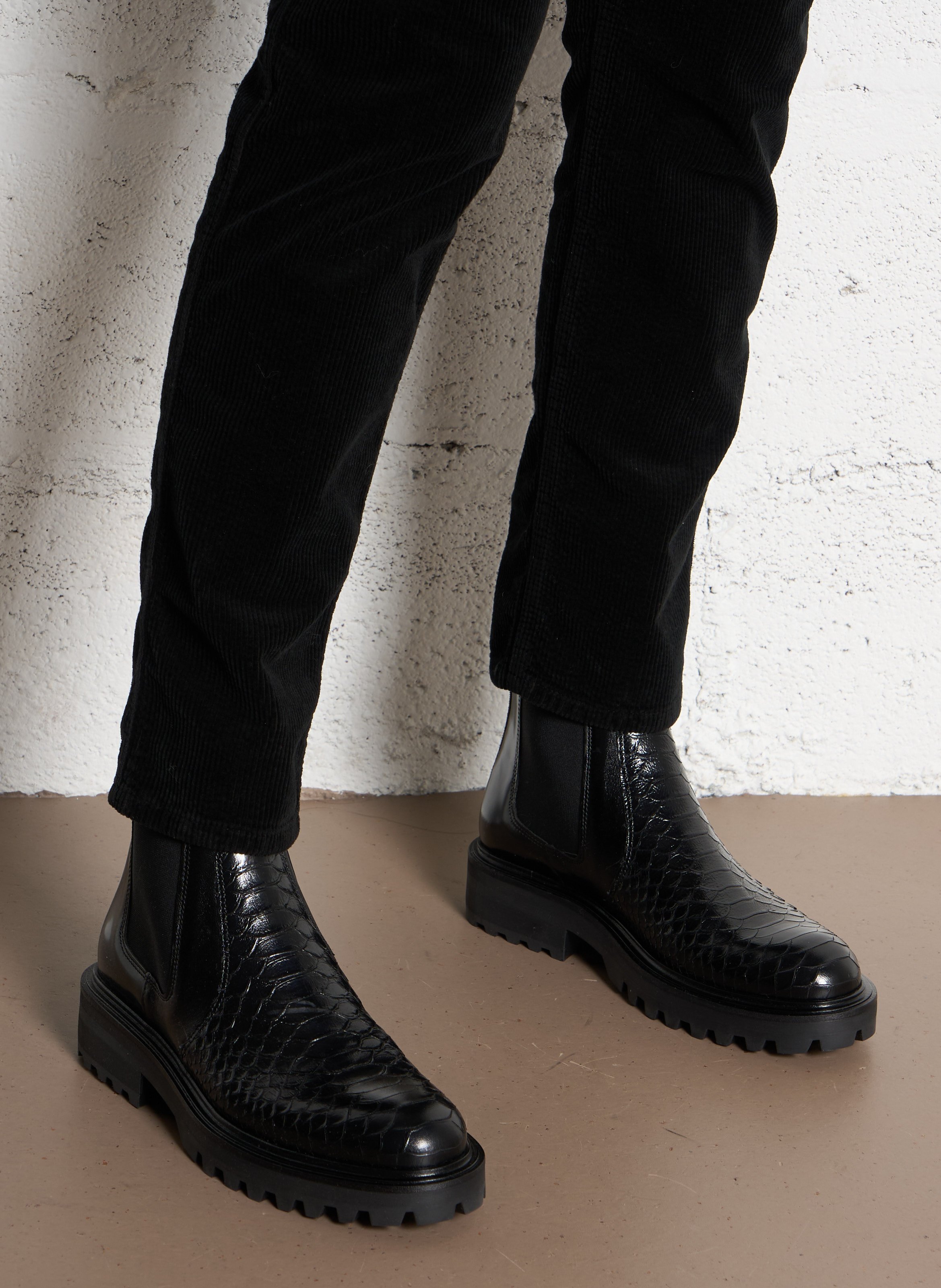 Lederstiefeletten BILLI BI Schwarz