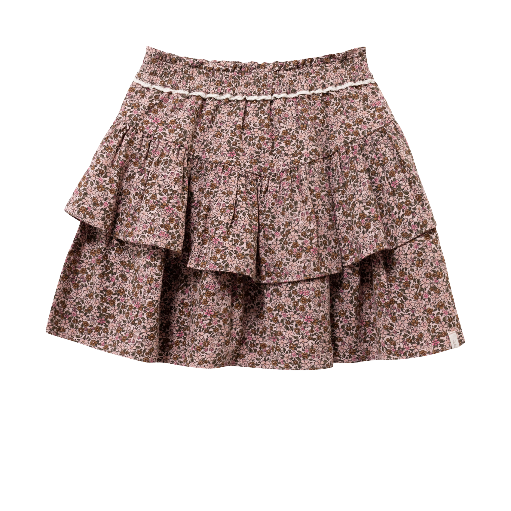 Jupe courte en coton imprimé IKKS JUNIOR Rose