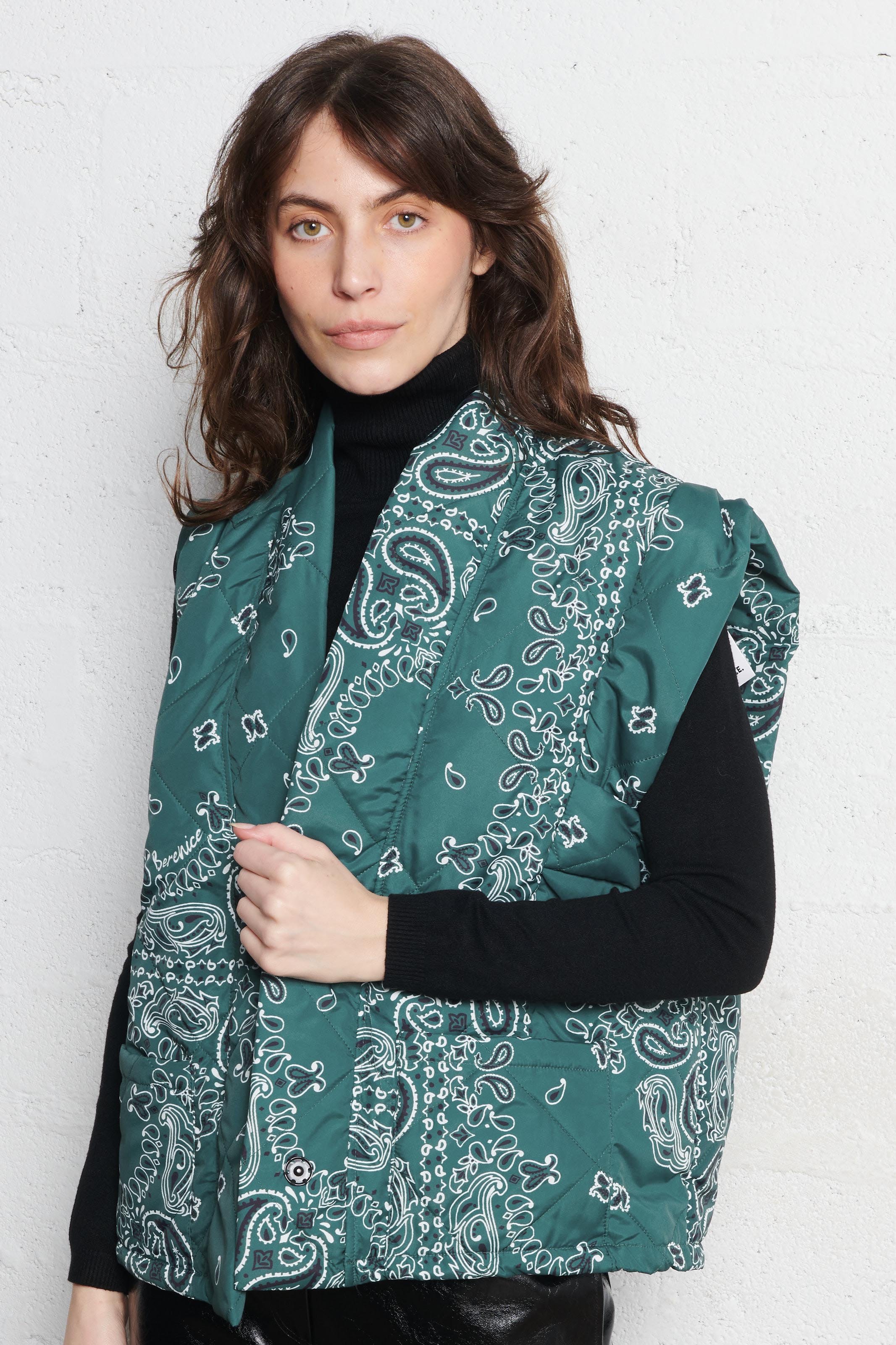 Veste matelassée bandana avec manches amovibles BERENICE
