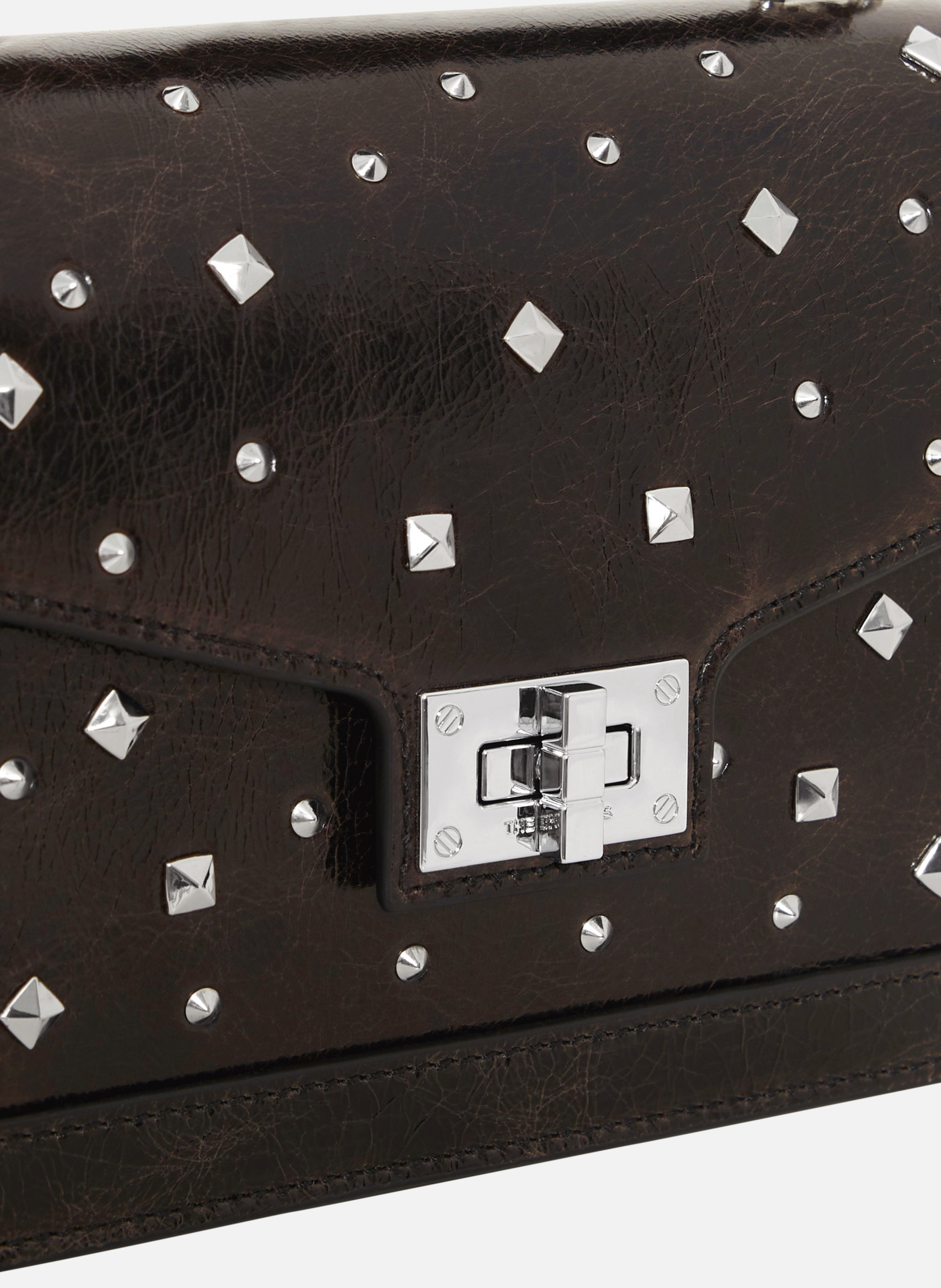 Emily small leather bag THE KOOPLES Brown