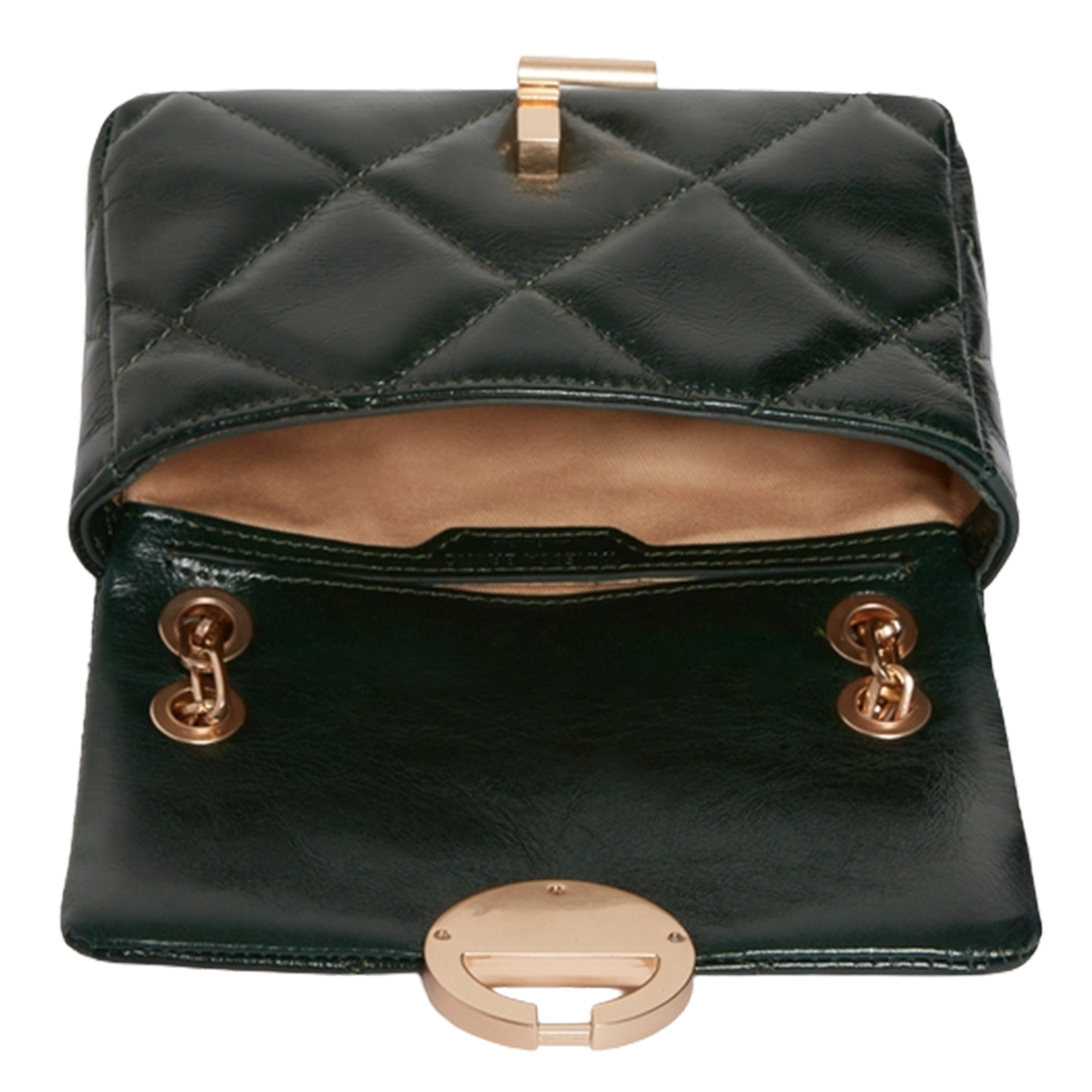 Quilted leather shoulder bag VANESSA BRUNO Green